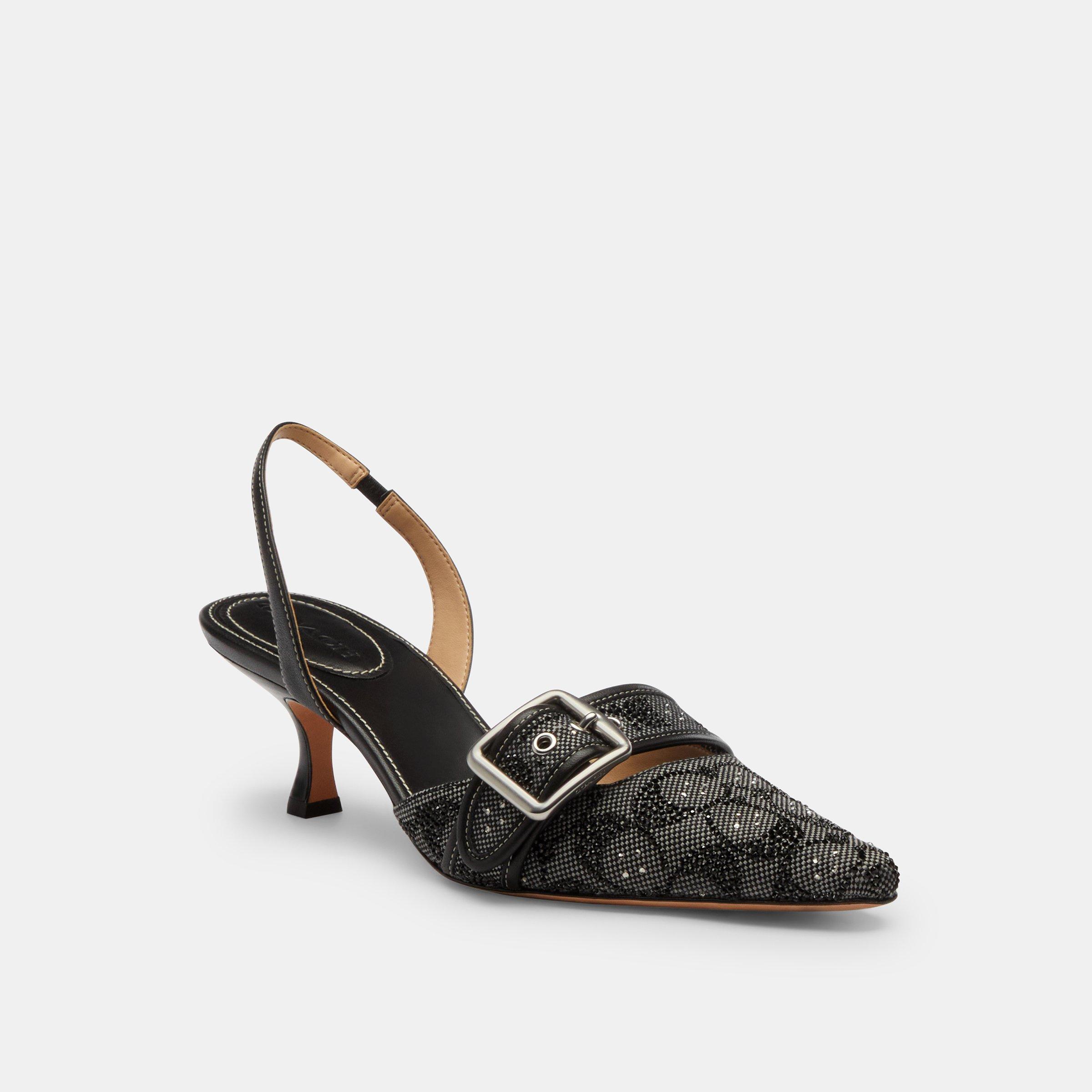Black Crystal - Coach - Women's Slingbacks - 1