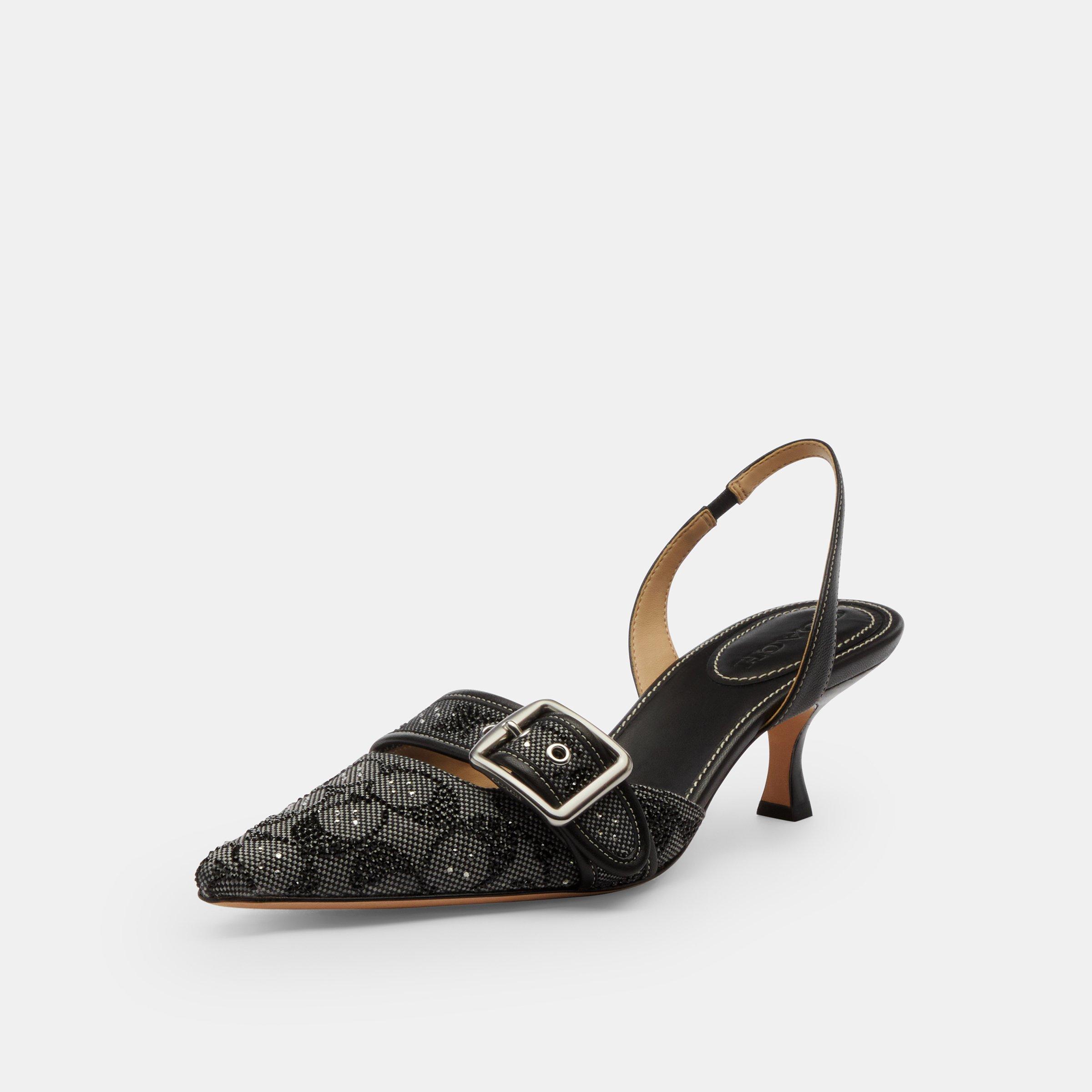 Black Crystal - Coach - Women's Slingbacks - 2