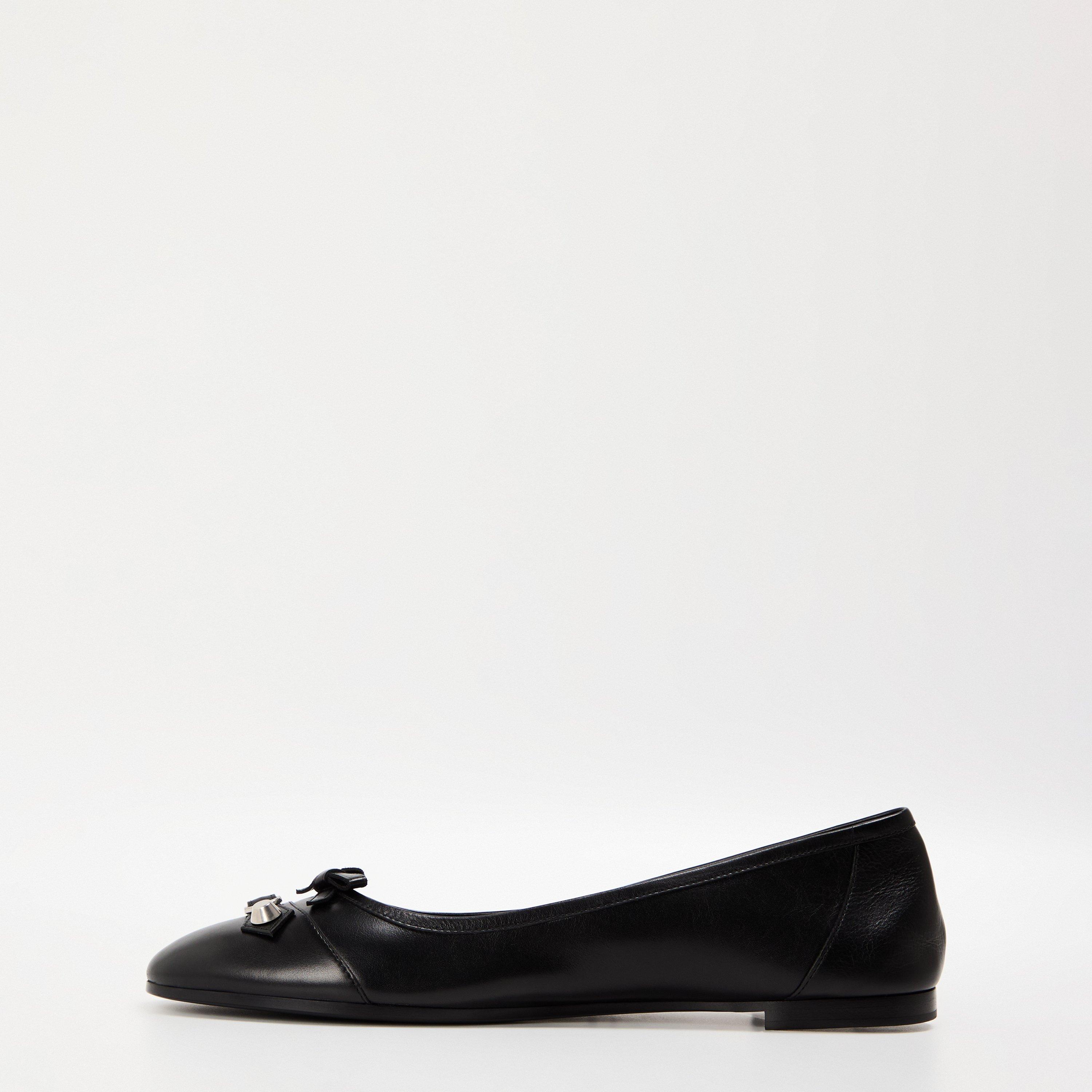 Black/Silver - Balenciaga - Women's Bal City Ballerina Ballet Pumps - 2