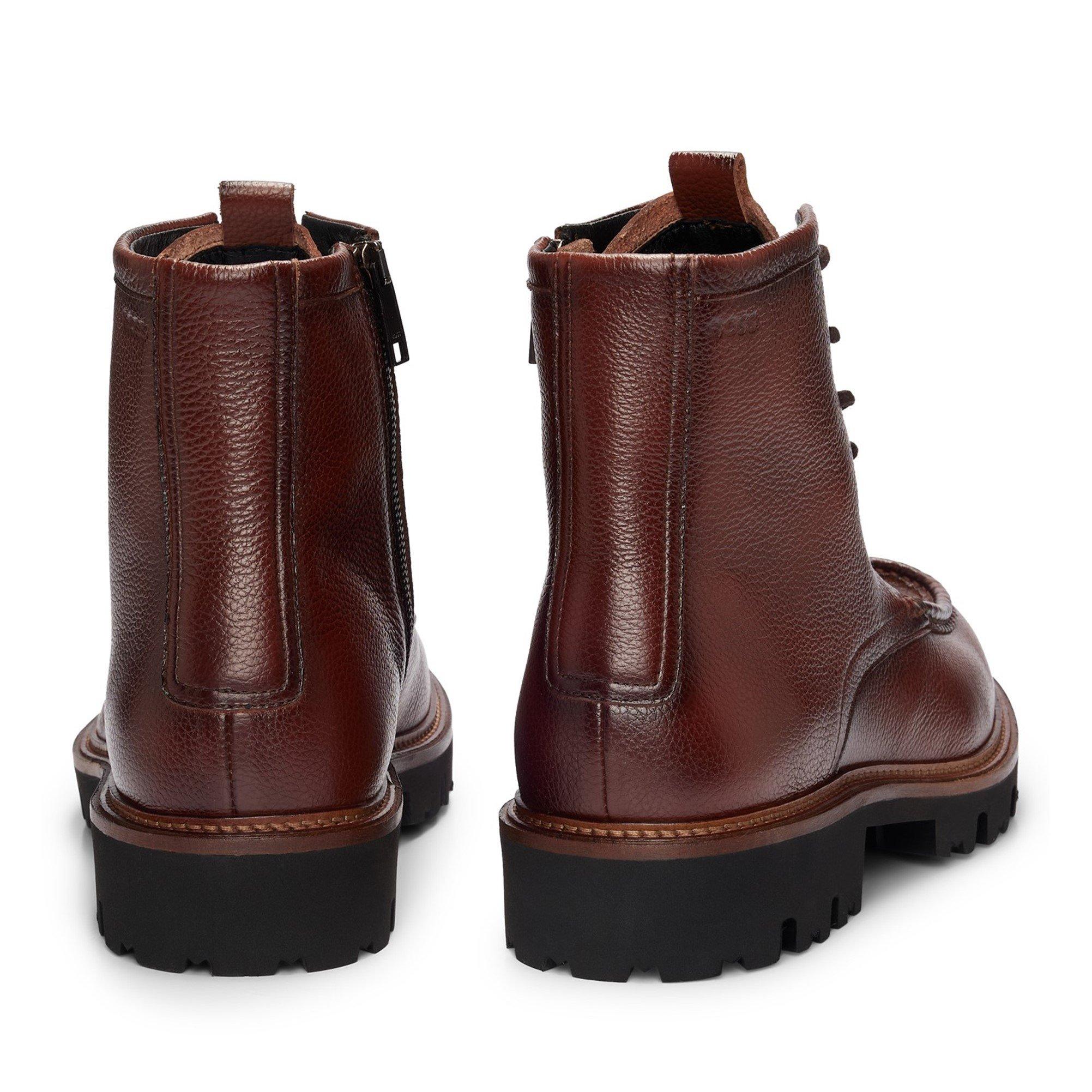 Medium Brown - Boss - Men's Halb Ankle Boots, Comfortable Side Zip - 3