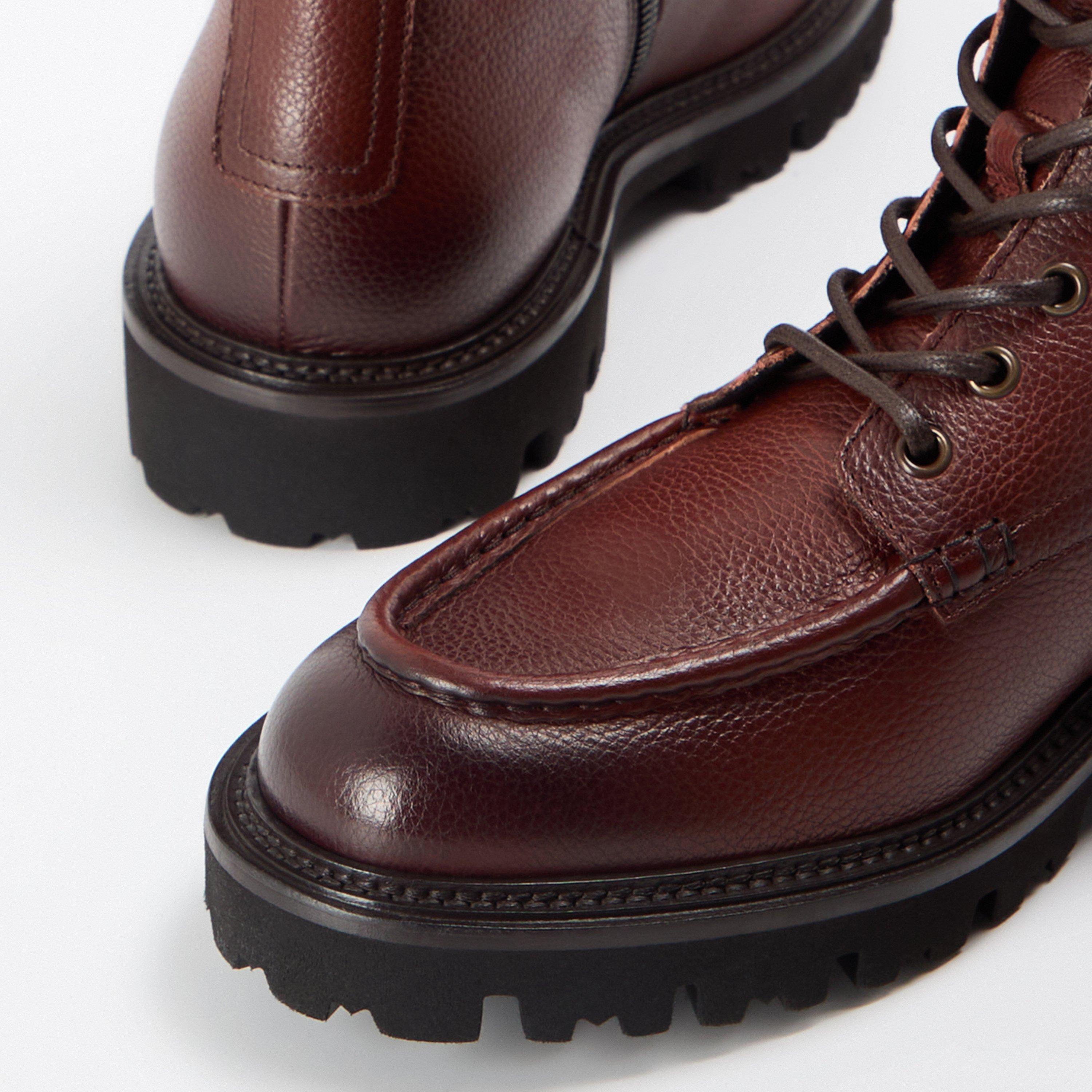 Medium Brown - Boss - Men's Halb Ankle Boots, Comfortable Side Zip - 5