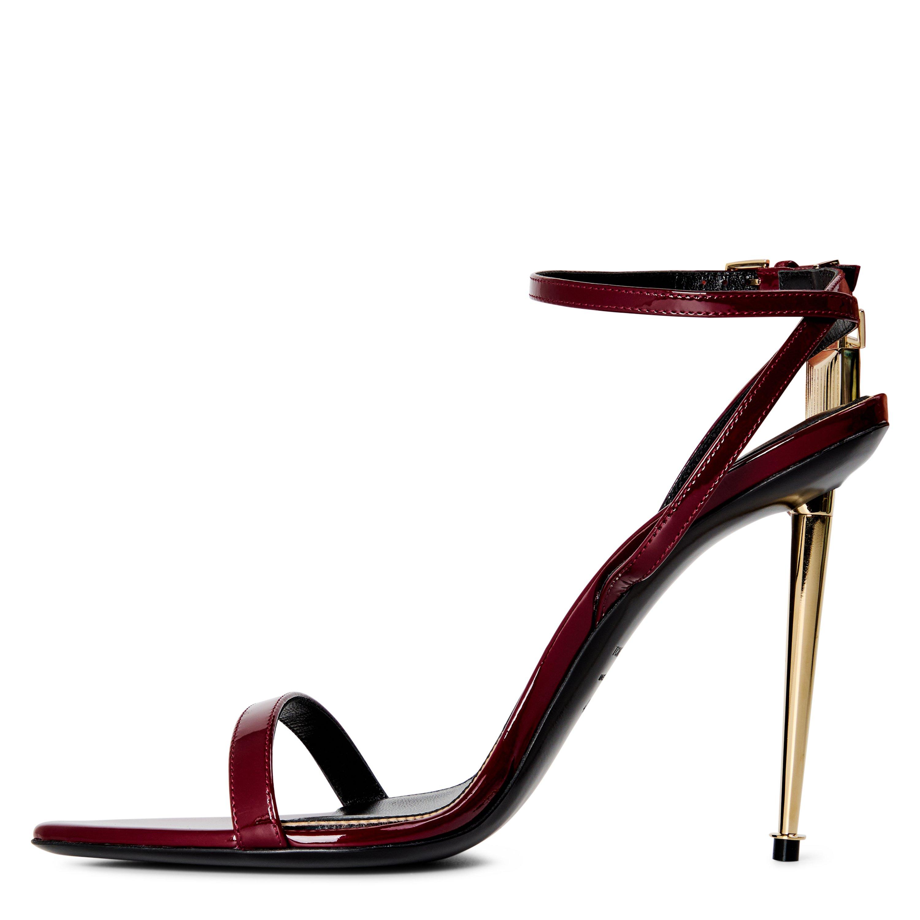 Ruby Red Patent - Tom Ford - Women's Padlock Heels - 2