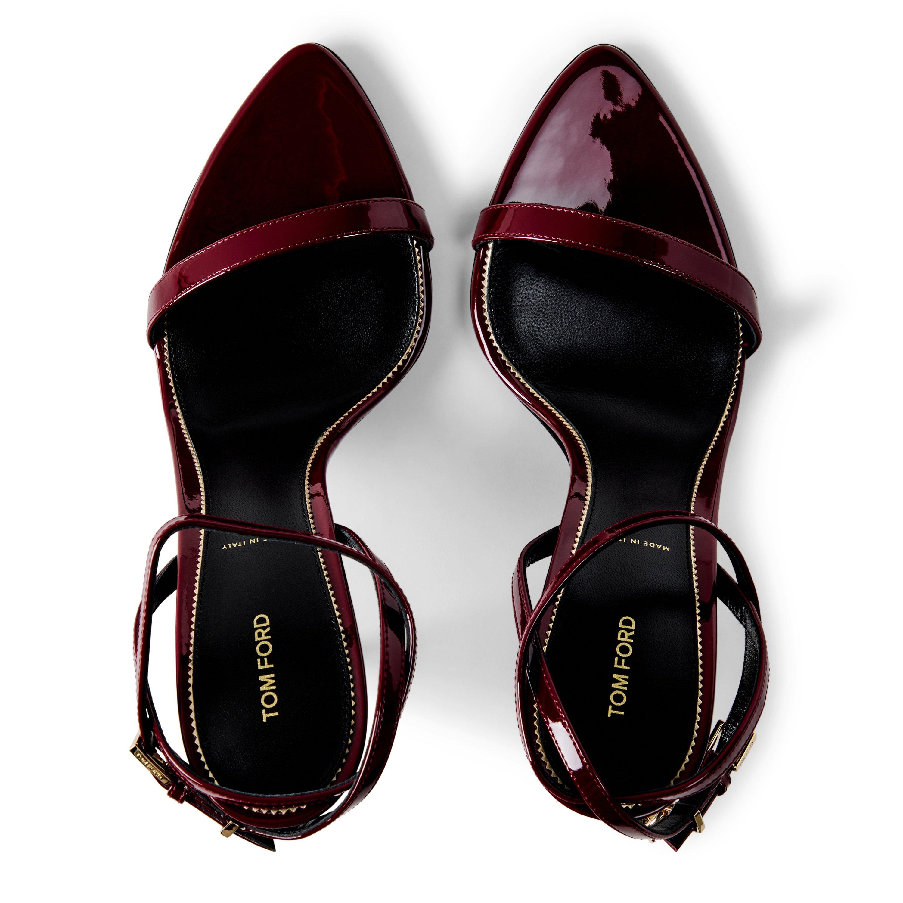Ruby Red Patent - Tom Ford - Women's Padlock Heels - 4