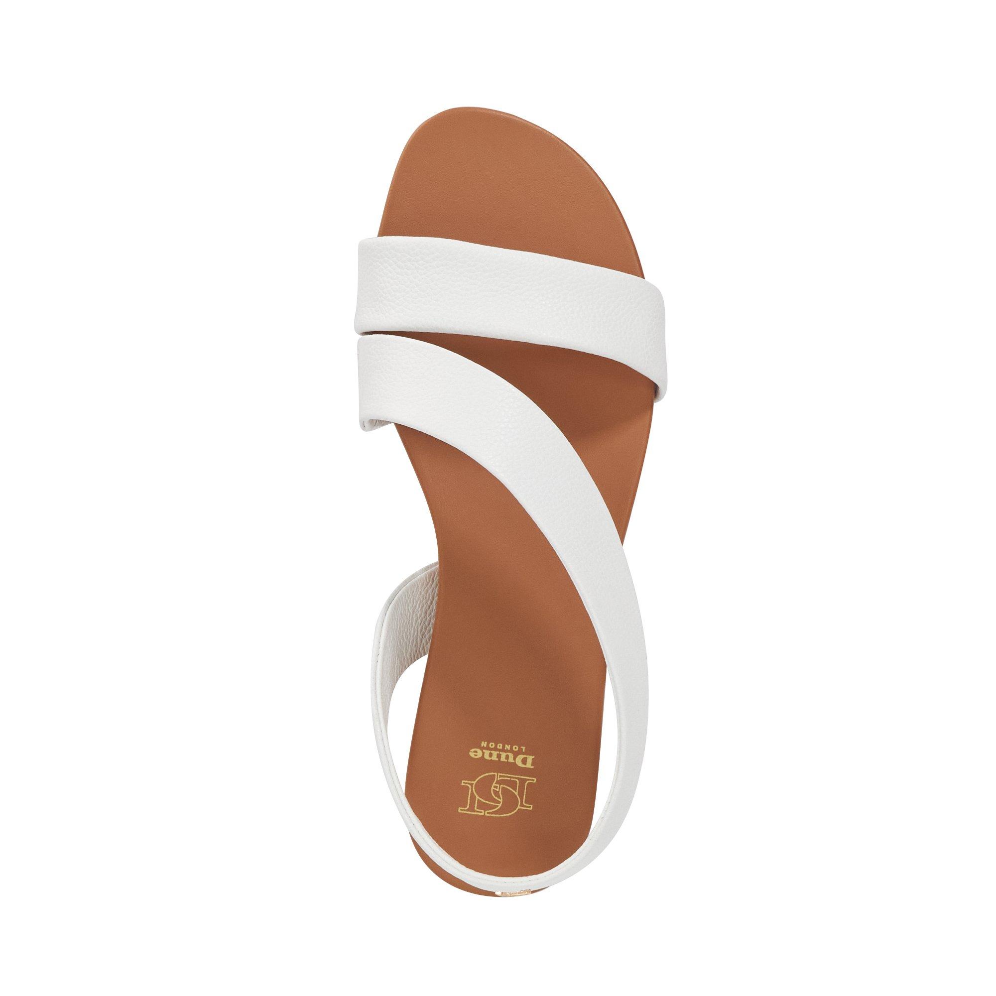 White SMU - Dune London - Women's Lucina Flat Sandals - 3