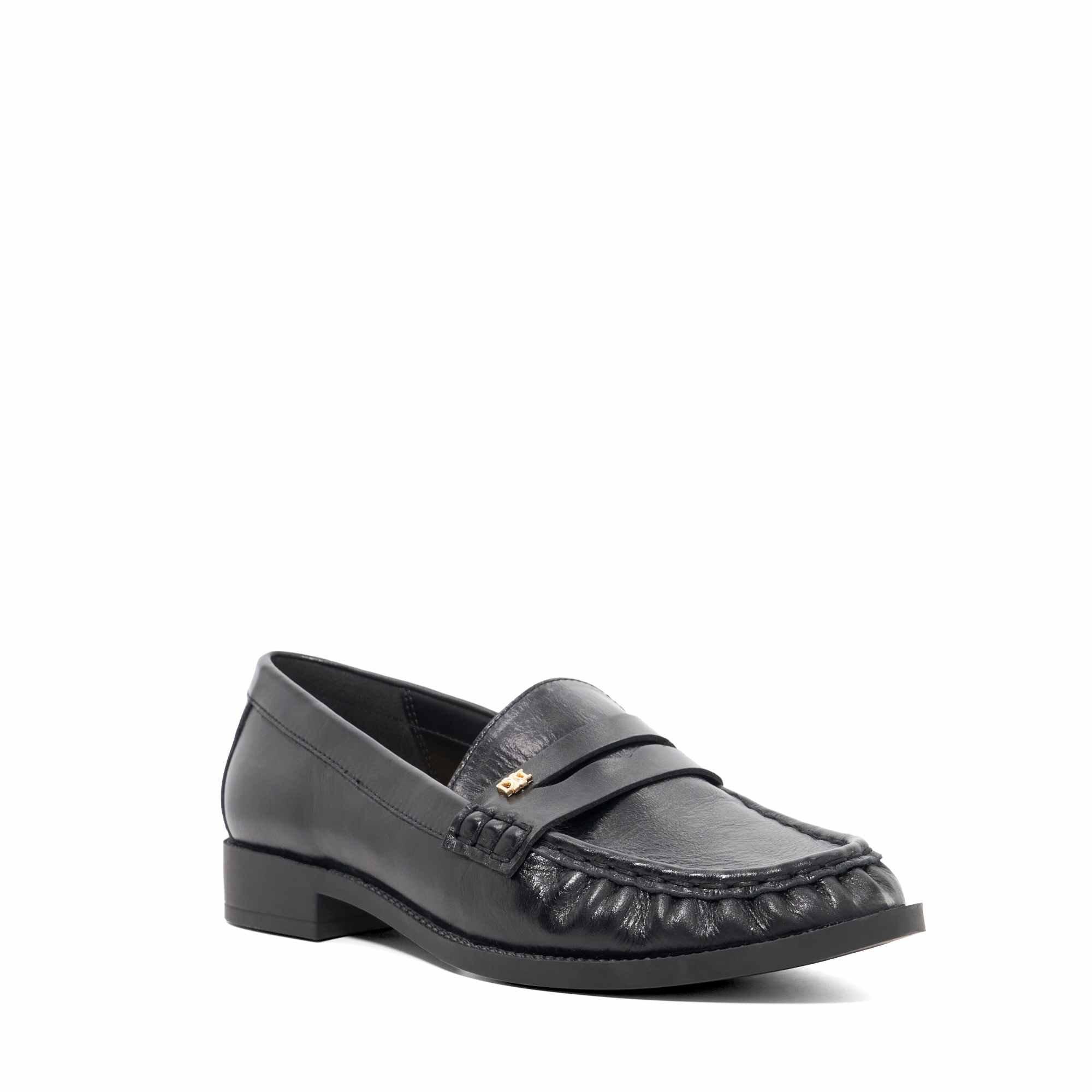 Schwarzes Leder - Dune London - Women's Galex Loafers - 2