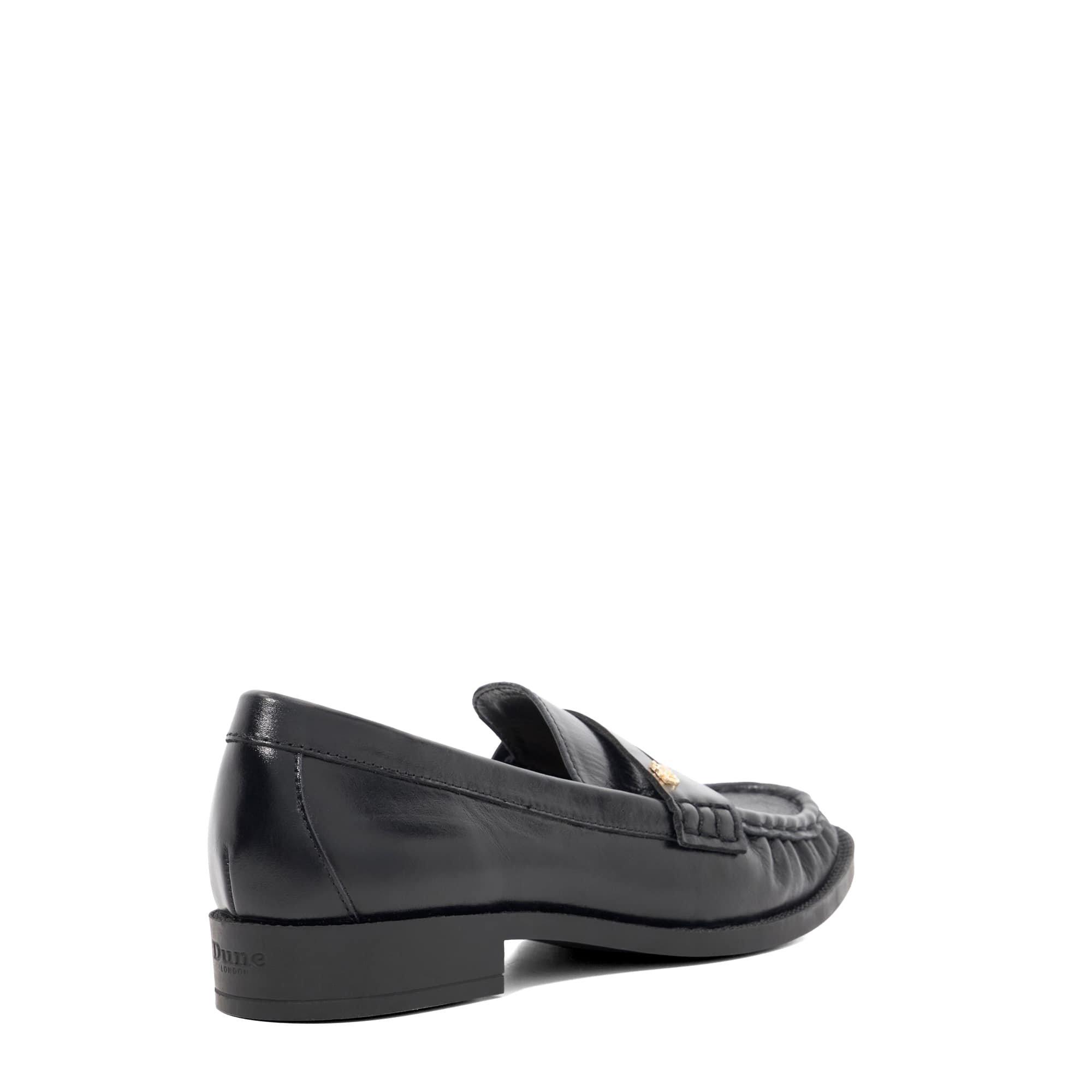 Schwarzes Leder - Dune London - Women's Galex Loafers - 3