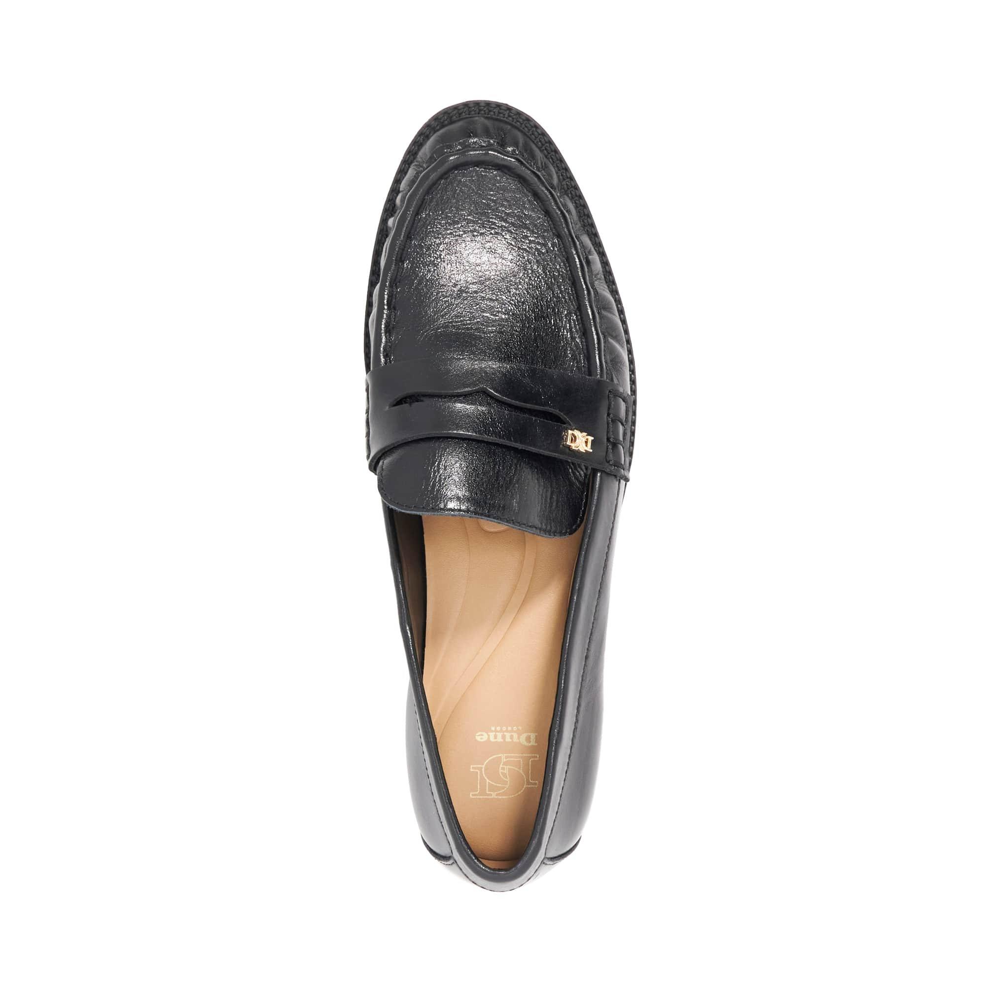 Schwarzes Leder - Dune London - Women's Galex Loafers - 4