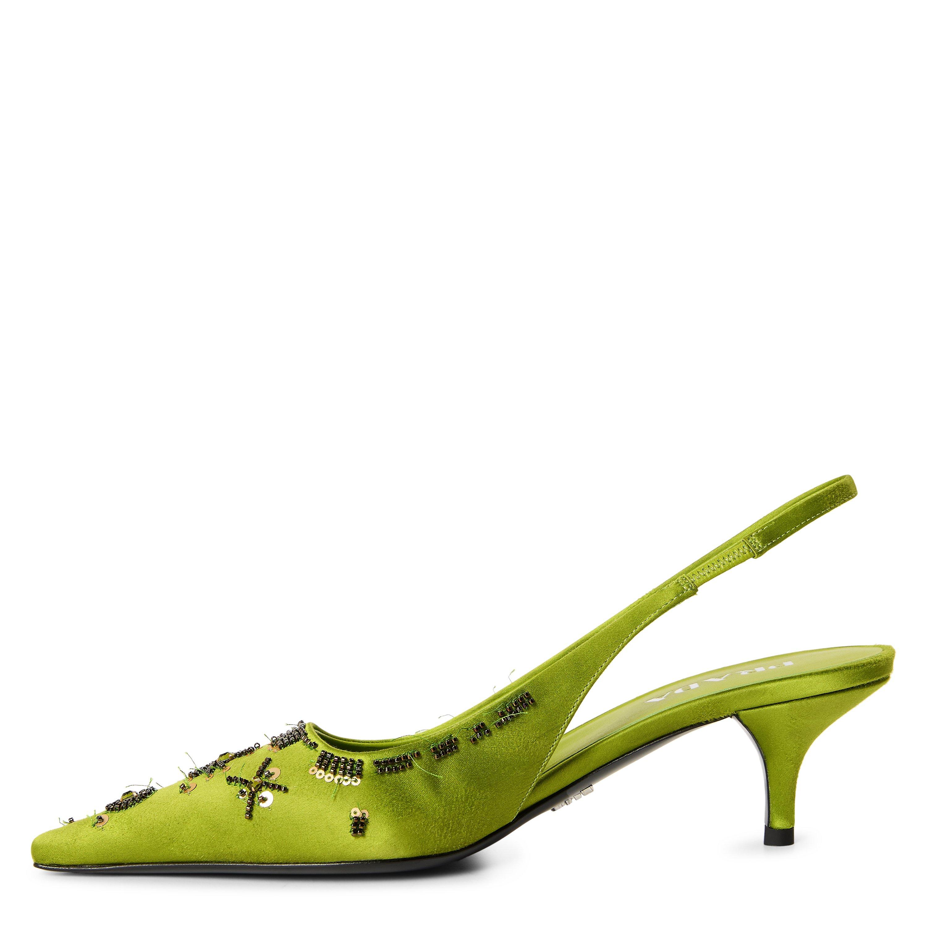 Green - Prada - Women's Runway Embellished Slingbacks - 2