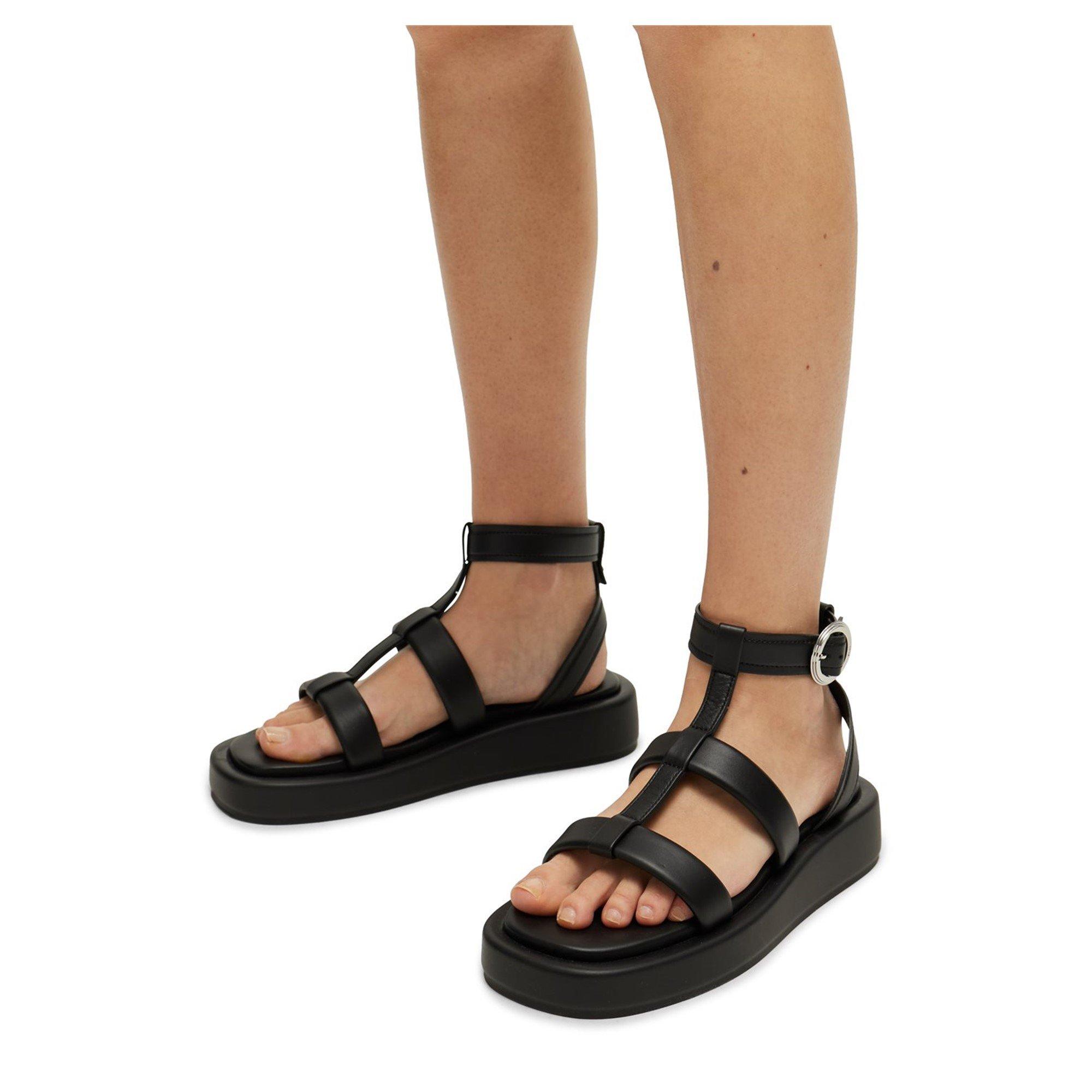 Black - Boss - Women's Scarlet Sandal C Flat Sandals - 2