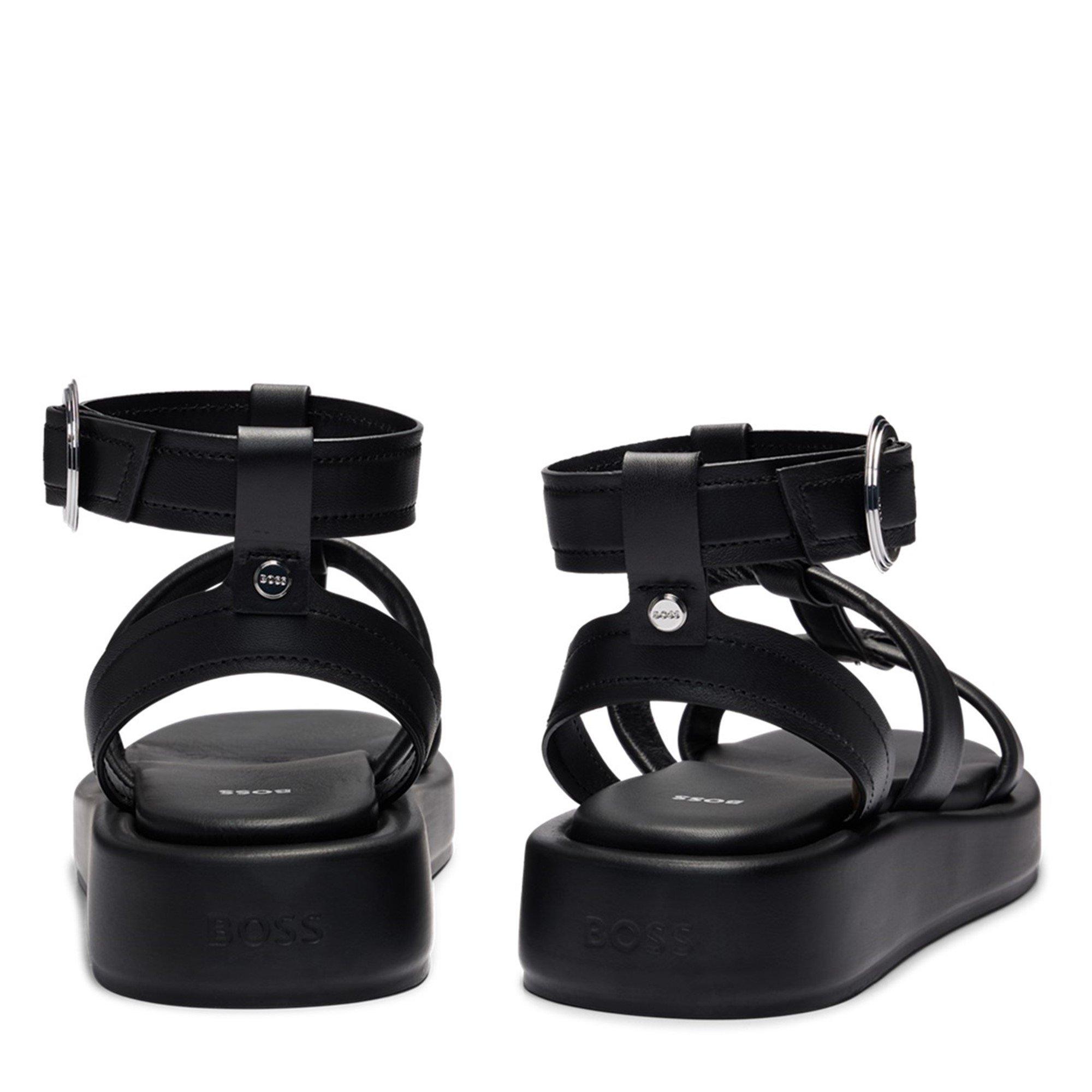Black - Boss - Women's Scarlet Sandal C Flat Sandals - 5