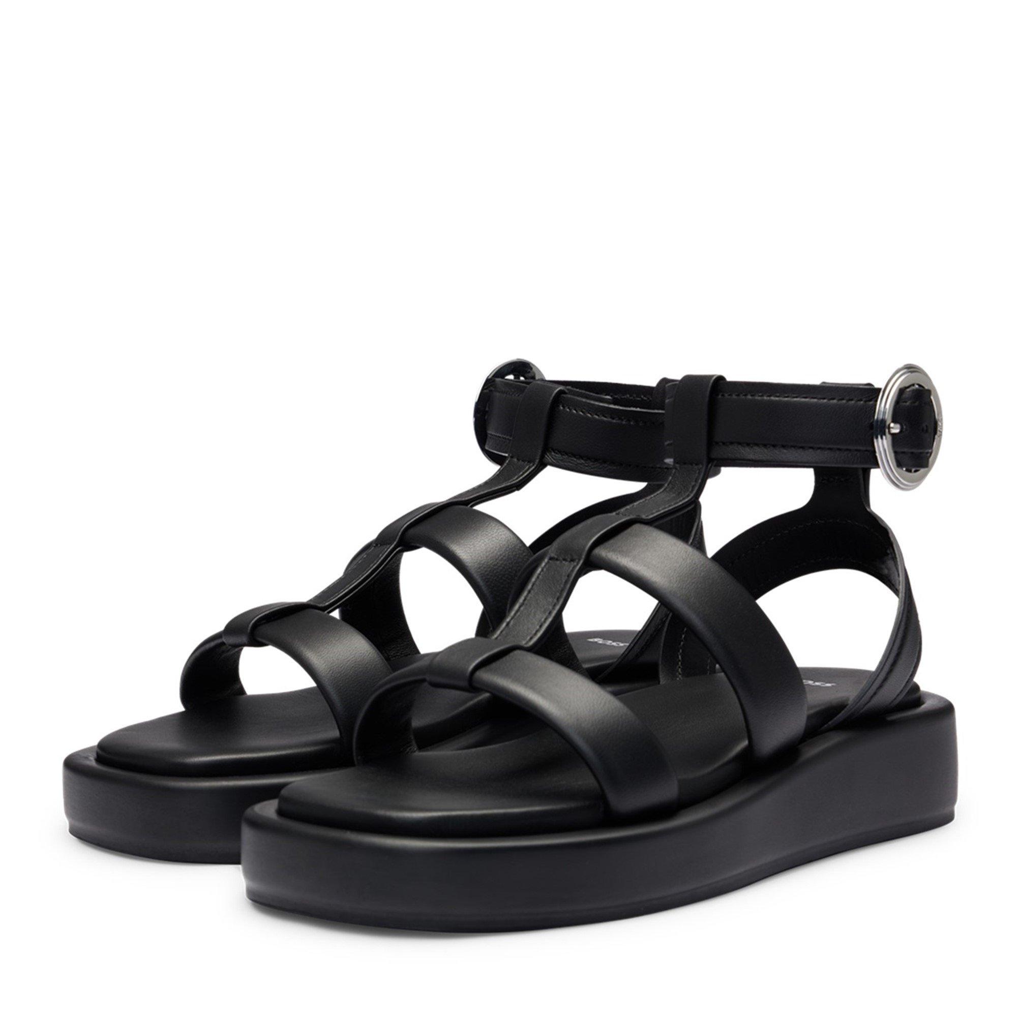 Black - Boss - Women's Scarlet Sandal C Flat Sandals - 7