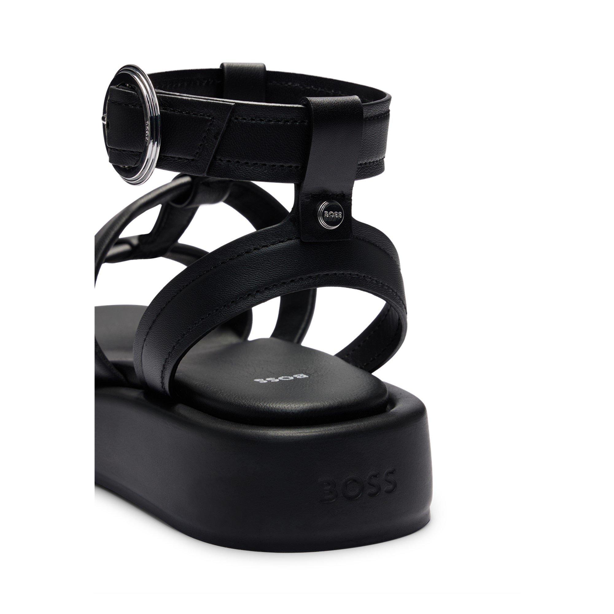 Black - Boss - Women's Scarlet Sandal C Flat Sandals - 9