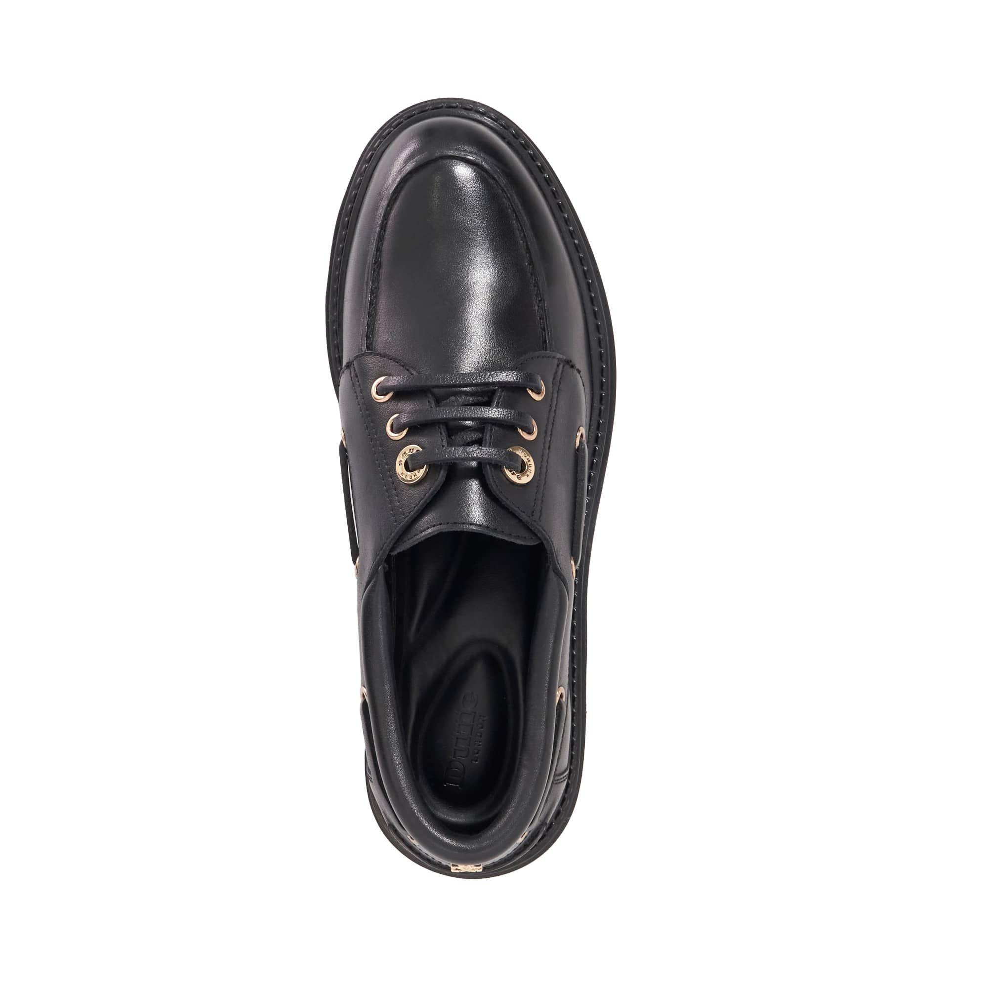 Black Leather - Dune London - Women's Glazit Loafers - 4