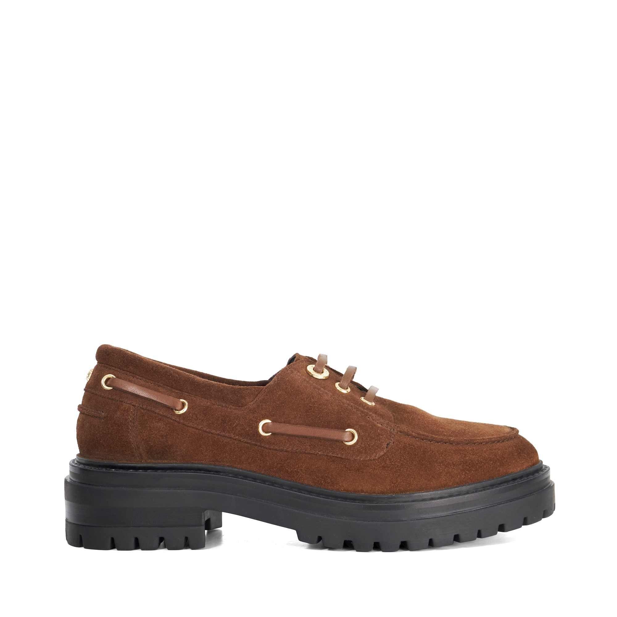 Brown Suede - Dune London - Women's Glazit Loafers - 1