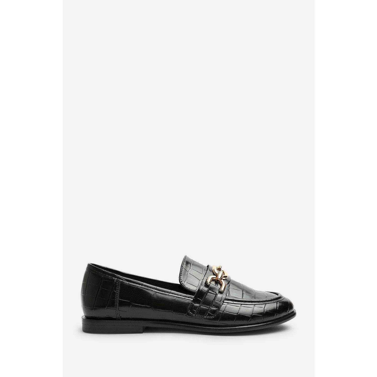 Cocodrilo negro - Wheres That From - Where’s Chain Trim Detail Flat Loafers - 2