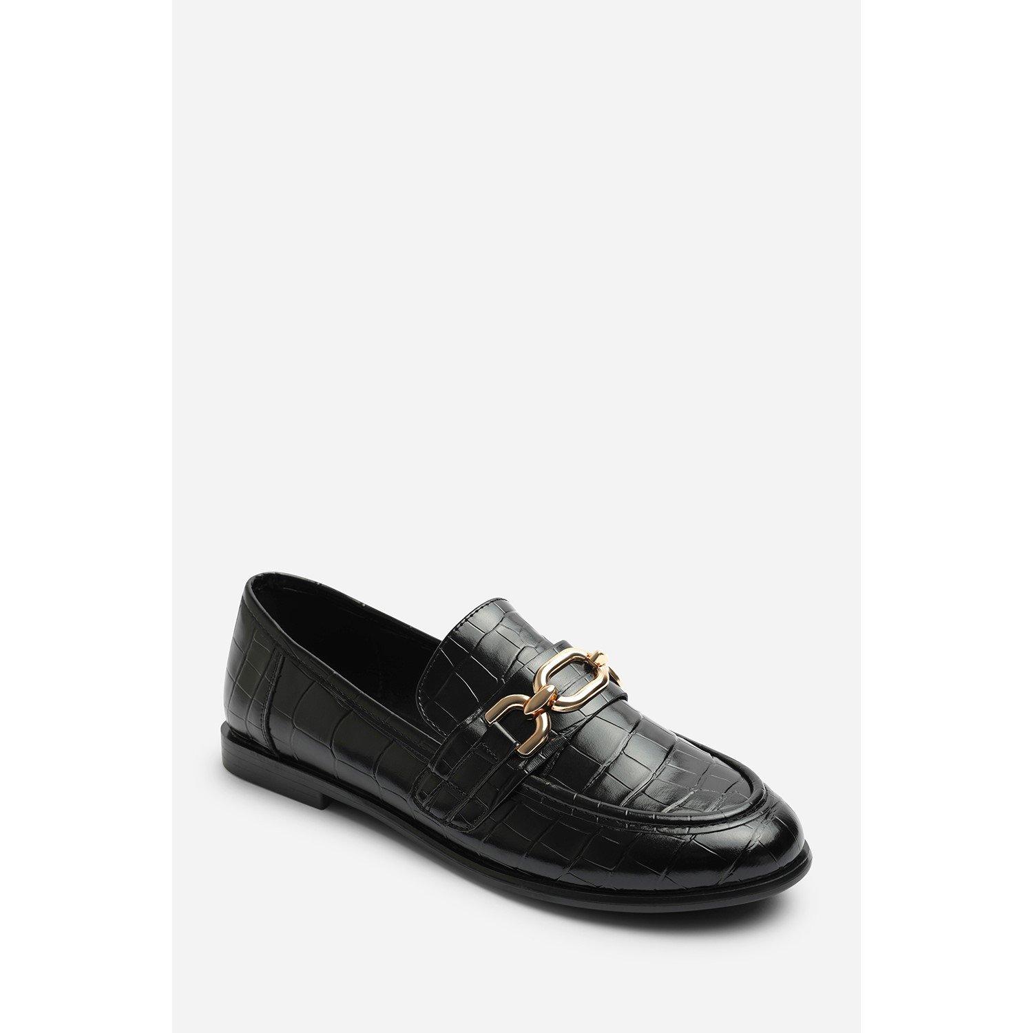 Cocodrilo negro - Wheres That From - Where’s Chain Trim Detail Flat Loafers - 3