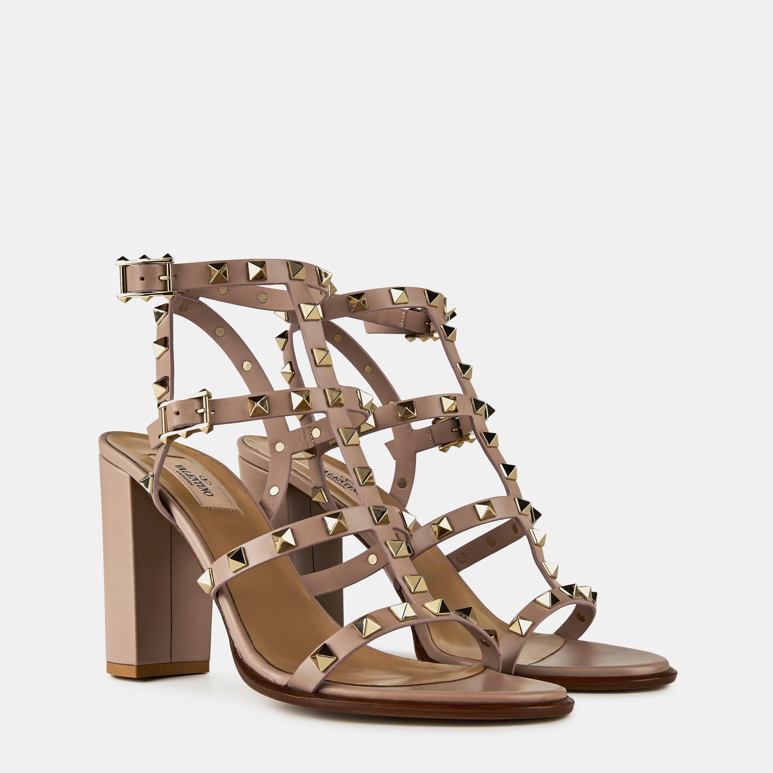 Poudre P45 - Valentino Garavani - Rockstud Ankle Strap Sandals - 4