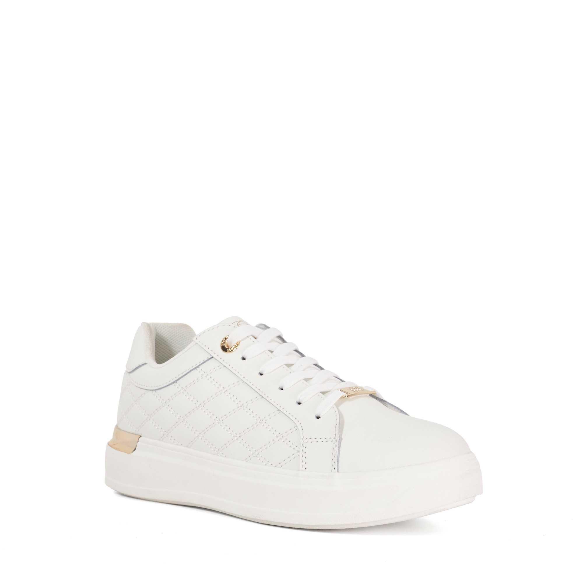 White Leather - Dune London - Women's Elba Platform Trainers - 2