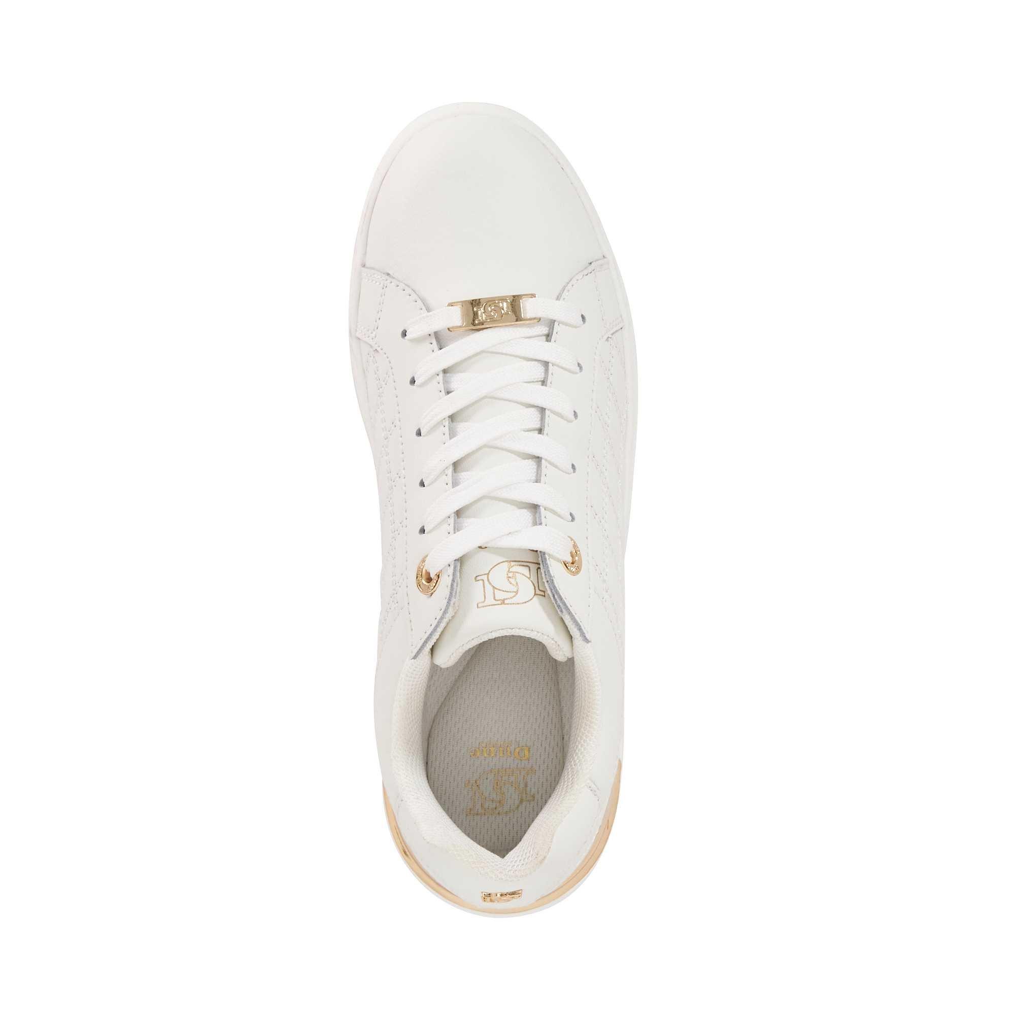 White Leather - Dune London - Women's Elba Platform Trainers - 4