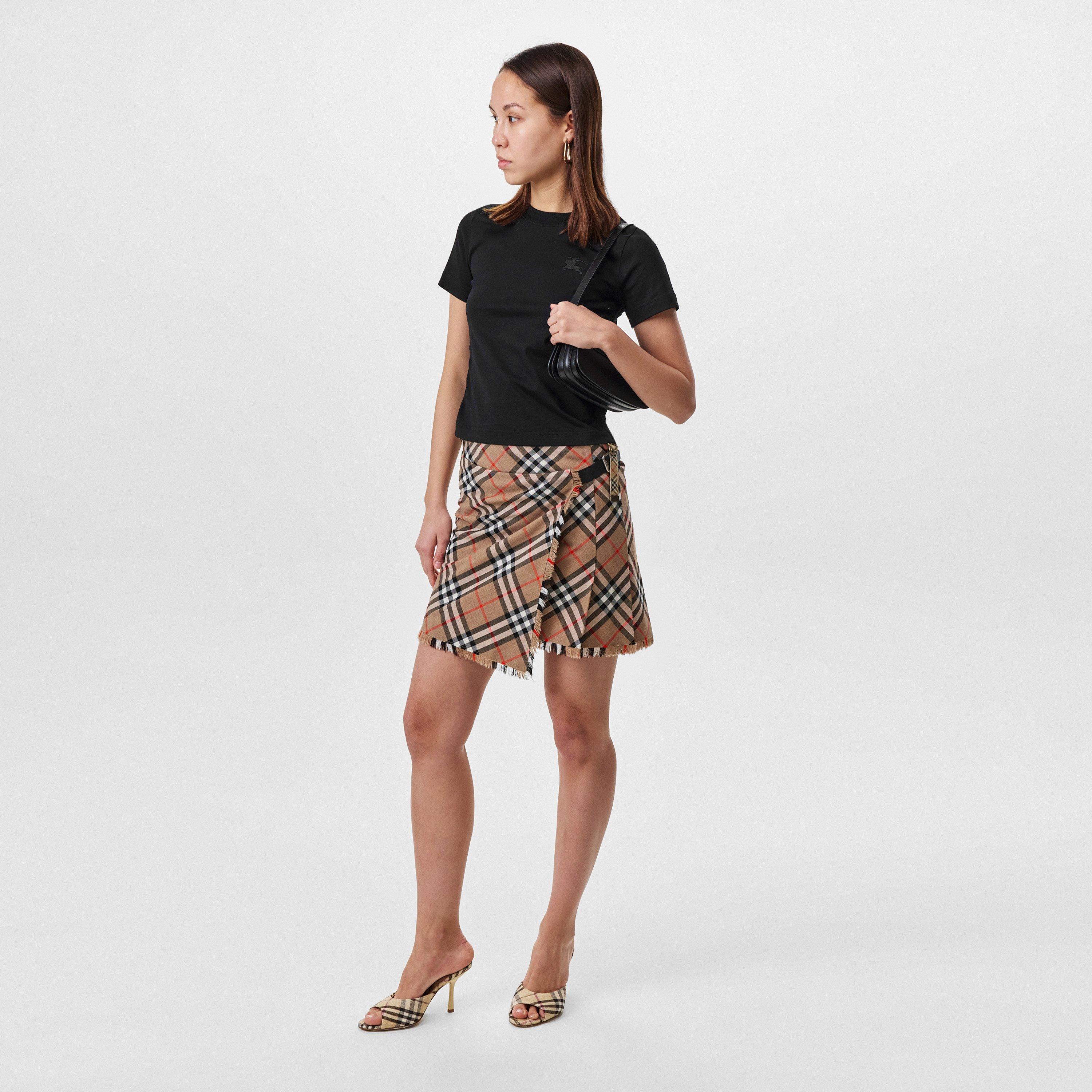 Alabaster - Burberry - Check 90mm Mews High Mules - 6