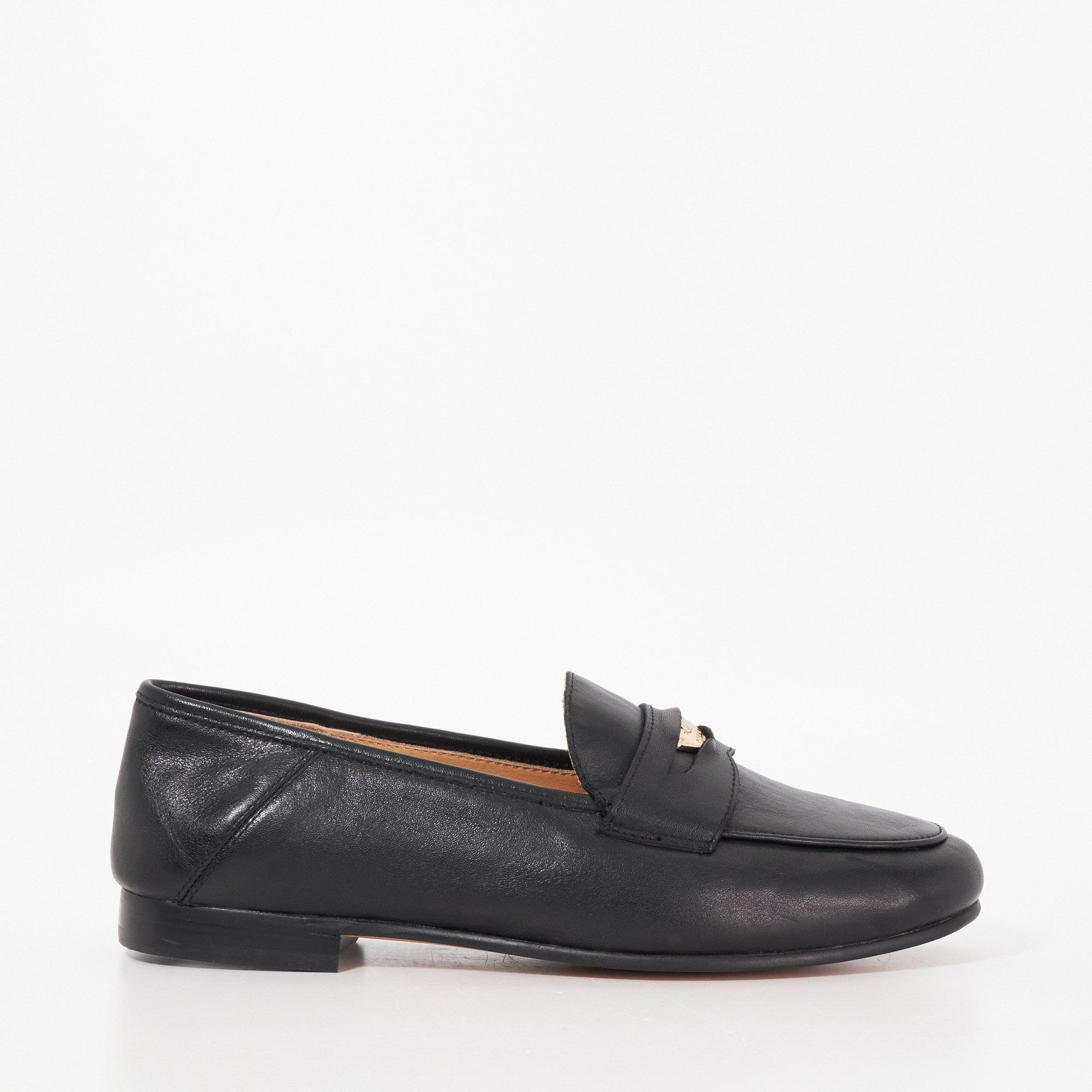 Dune London Women's Greek Loafers - Black Leather - 6 (39)