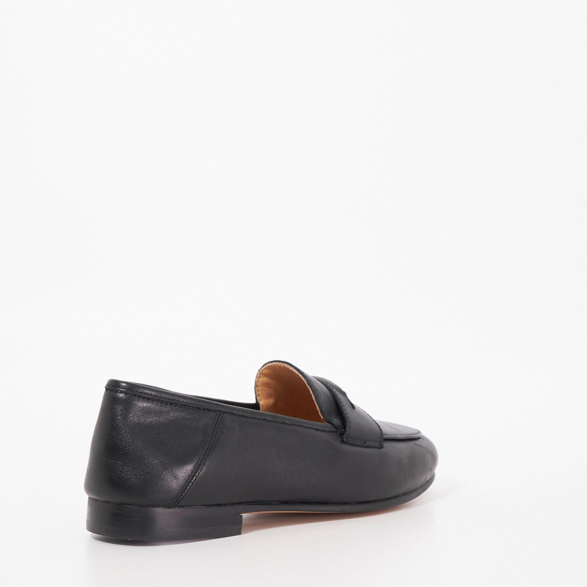 Zwart Leer - Dune London - Women's Greek Loafers - 3