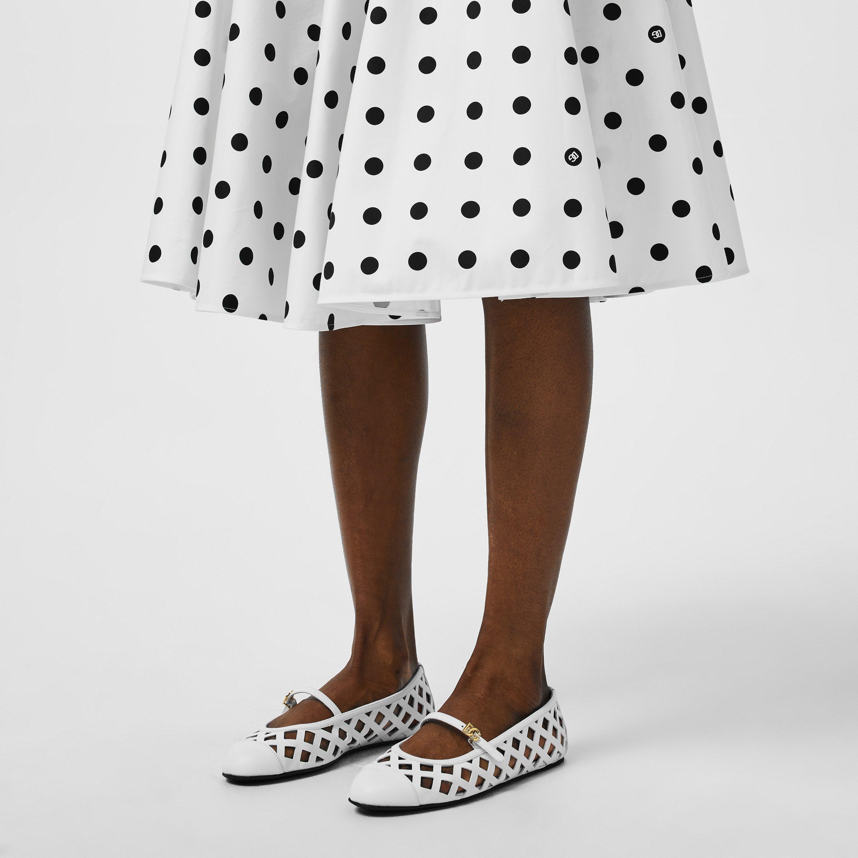 Bianco - Dolce and Gabbana - Women's Cut-Out Ballet Pumps - 2