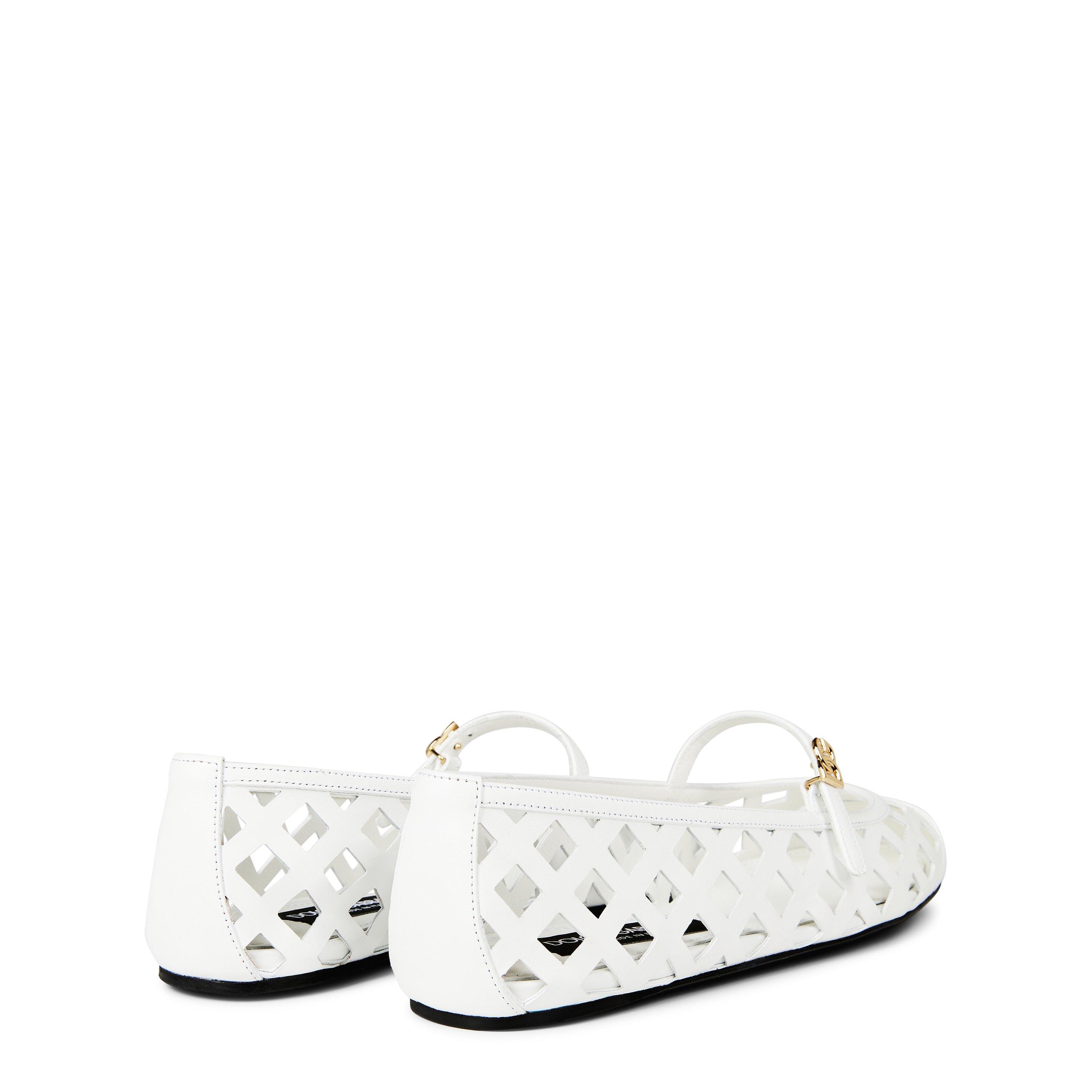 Bianco - Dolce and Gabbana - Women's Cut-Out Ballet Pumps - 5