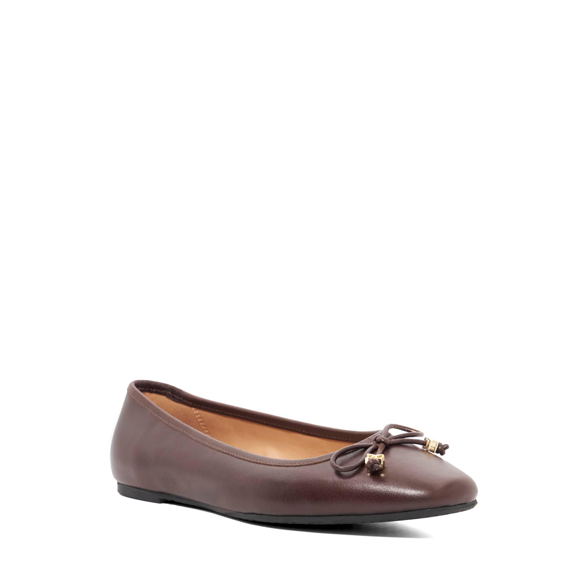 Brown Leather - Dune London - Women's Hennie Flat Mules - 2