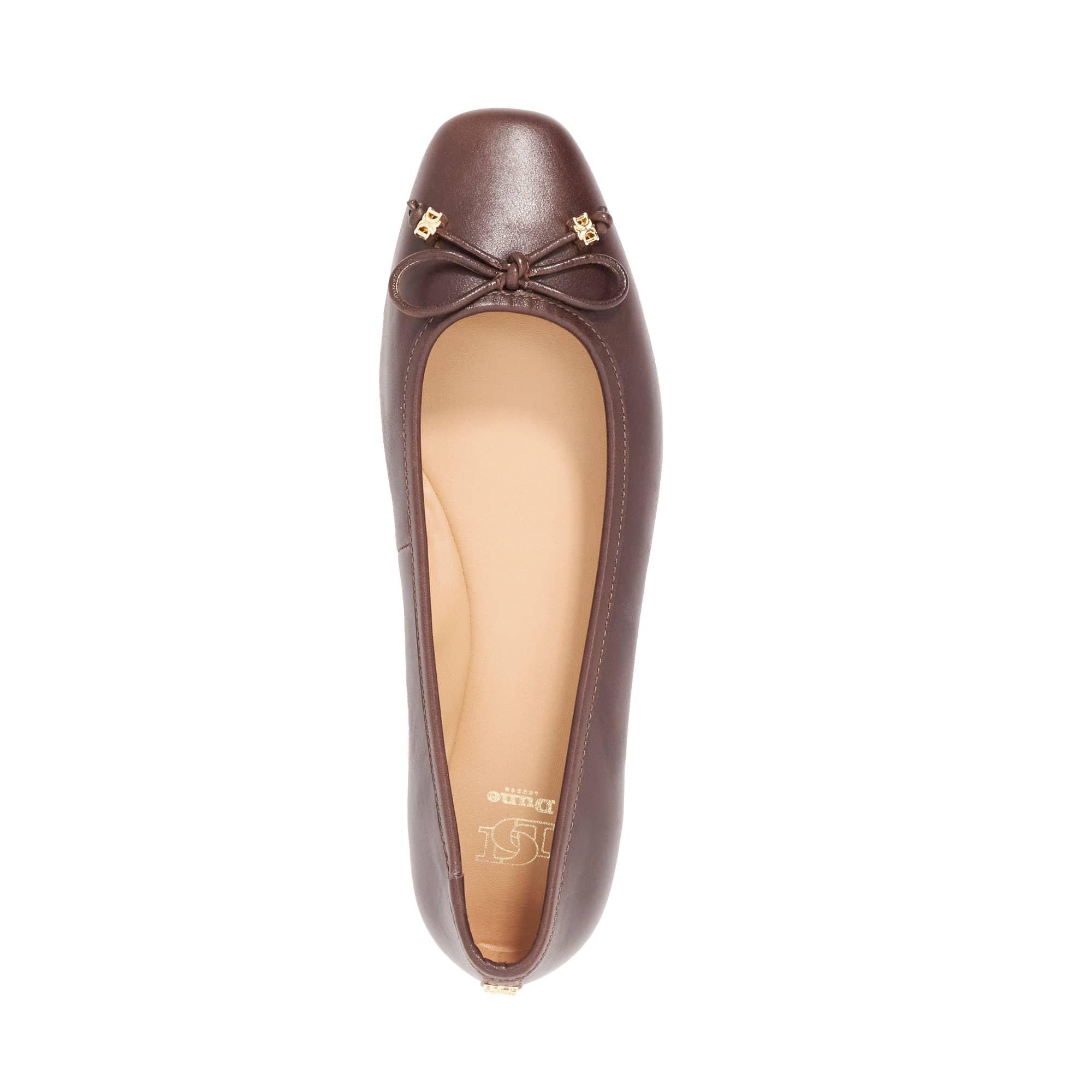 Brown Leather - Dune London - Women's Hennie Flat Mules - 4