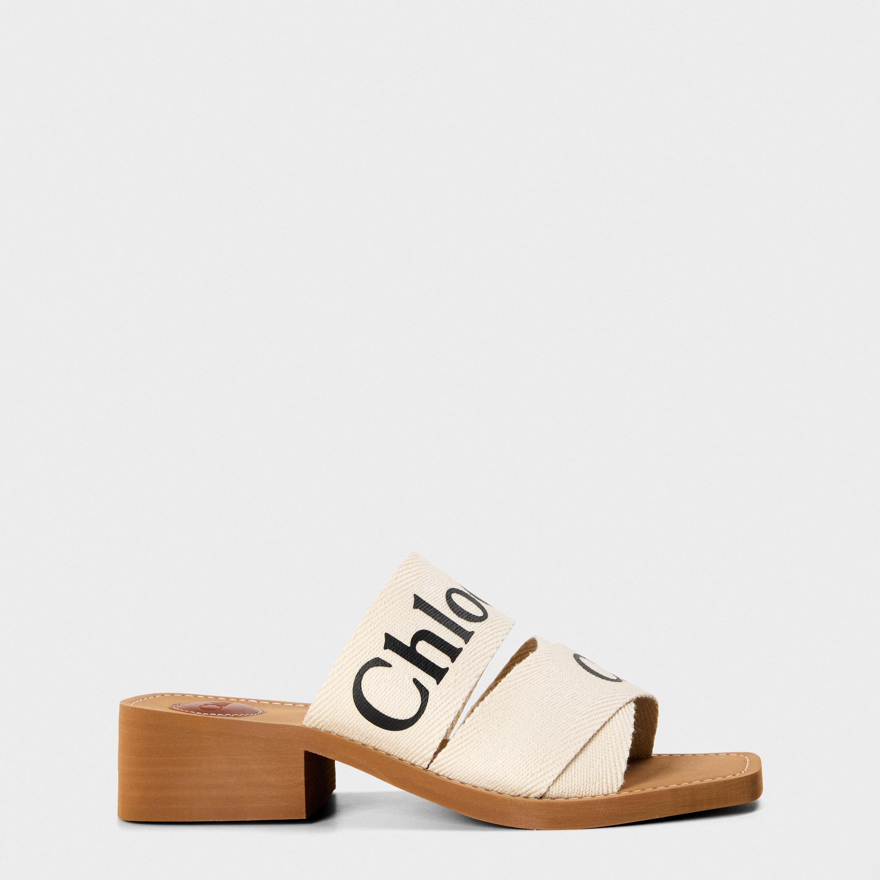 White - Chloe - Women's Woody Heeled Sandals - 1