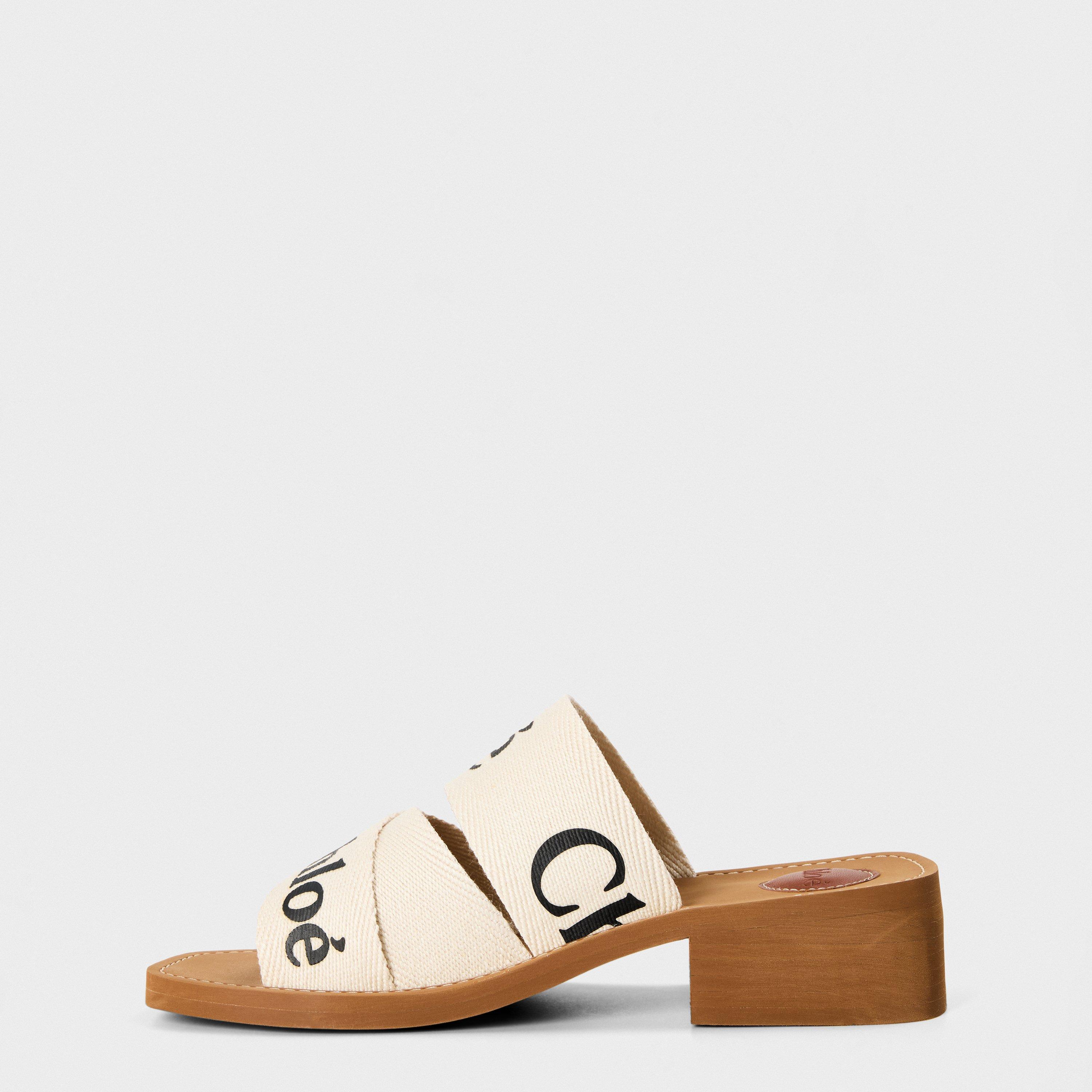 White - Chloe - Women's Woody Heeled Sandals - 2