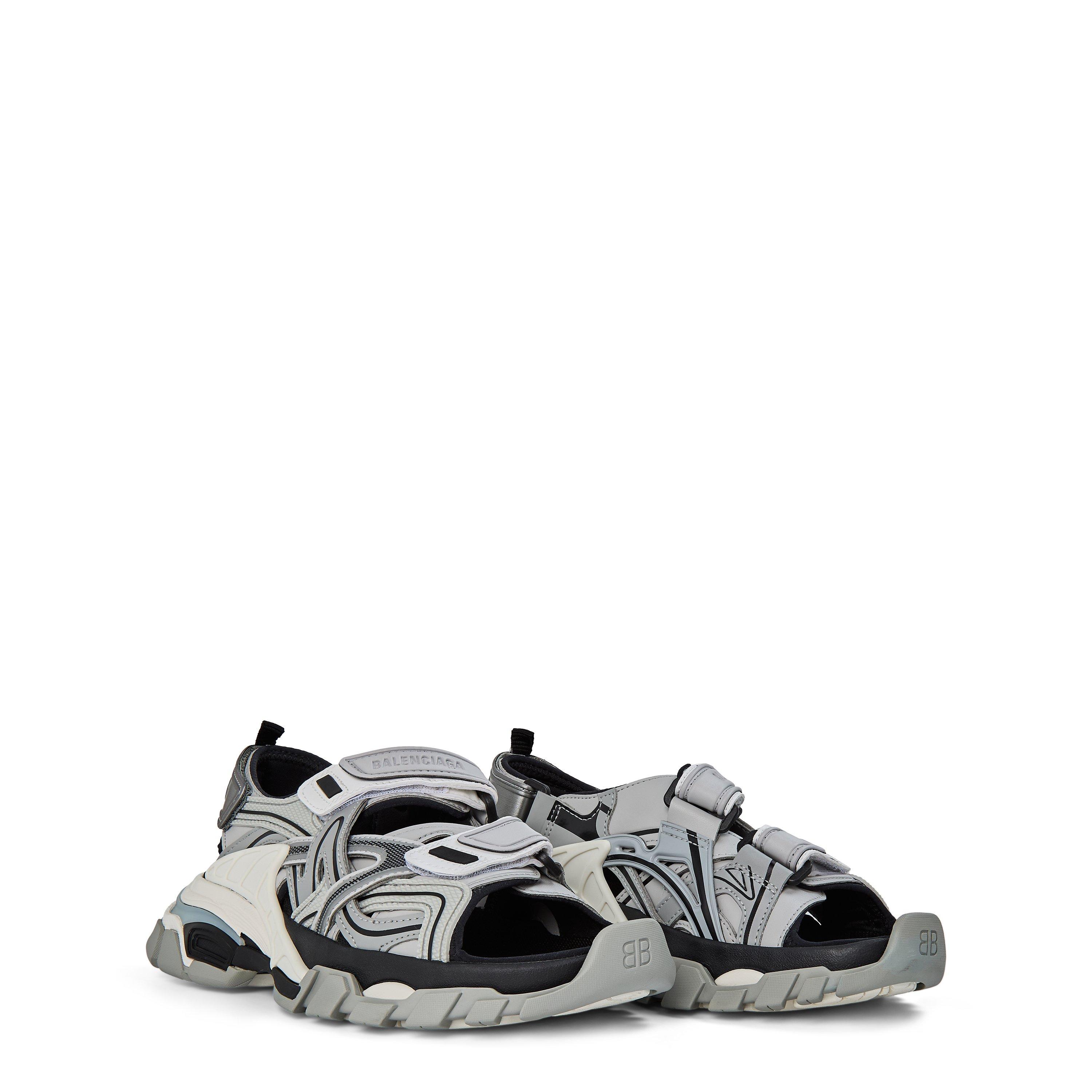 Grey/Dk Grey/Wh - Balenciaga - Track Sandals - 3