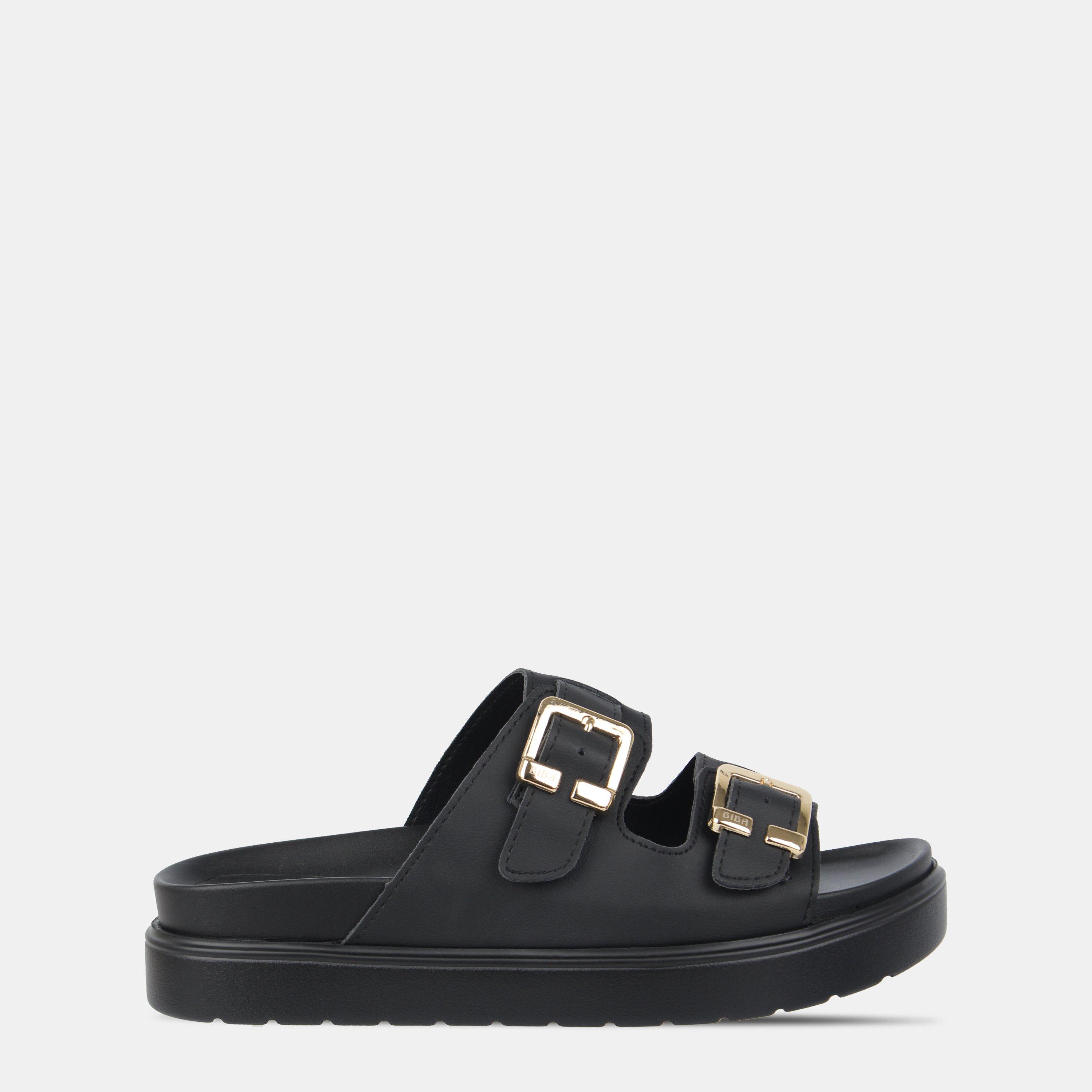Biba Women's Two Strap Sandals - Black - 5 (38)
