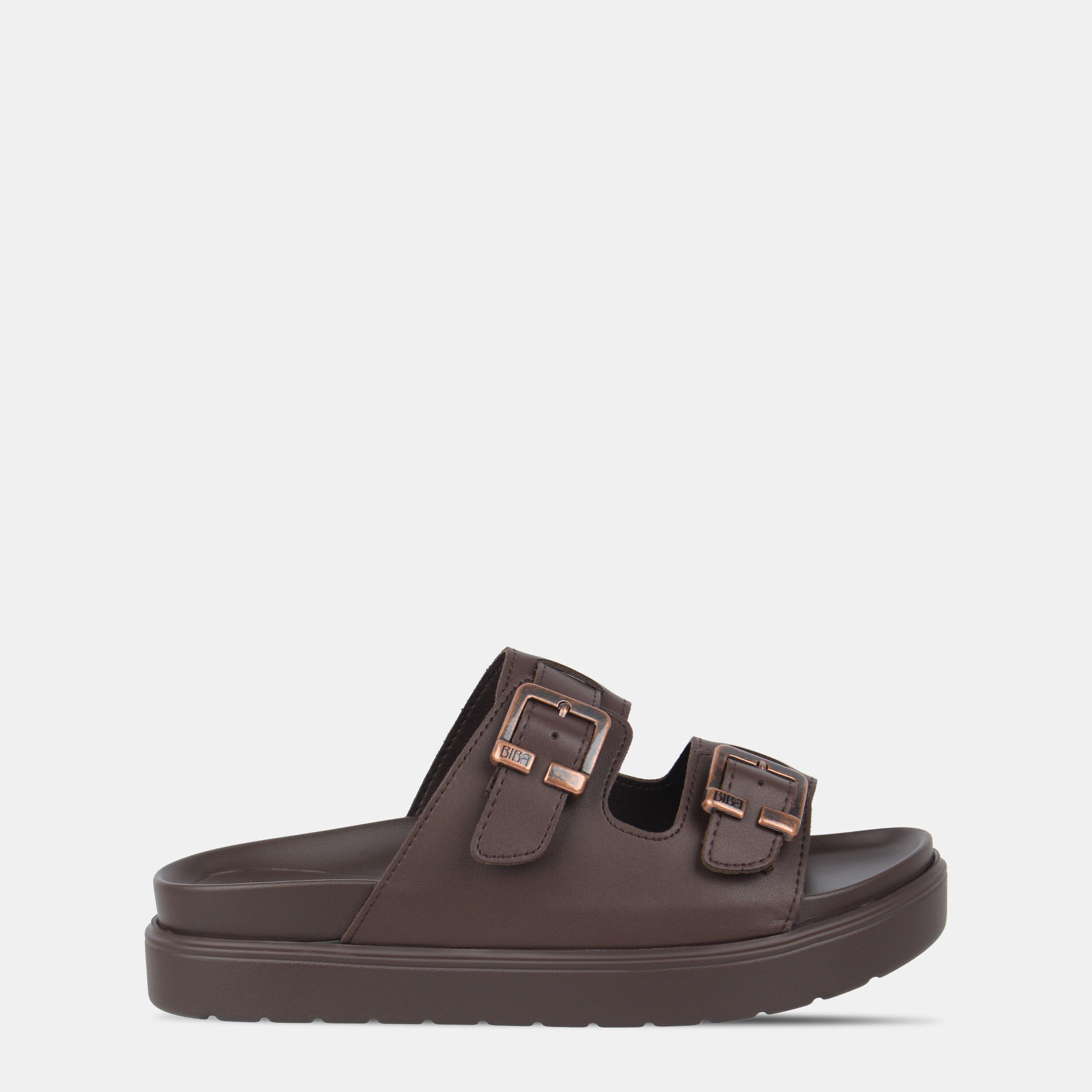 Biba Women's Two Strap Sandals - Brown - 5 (38)