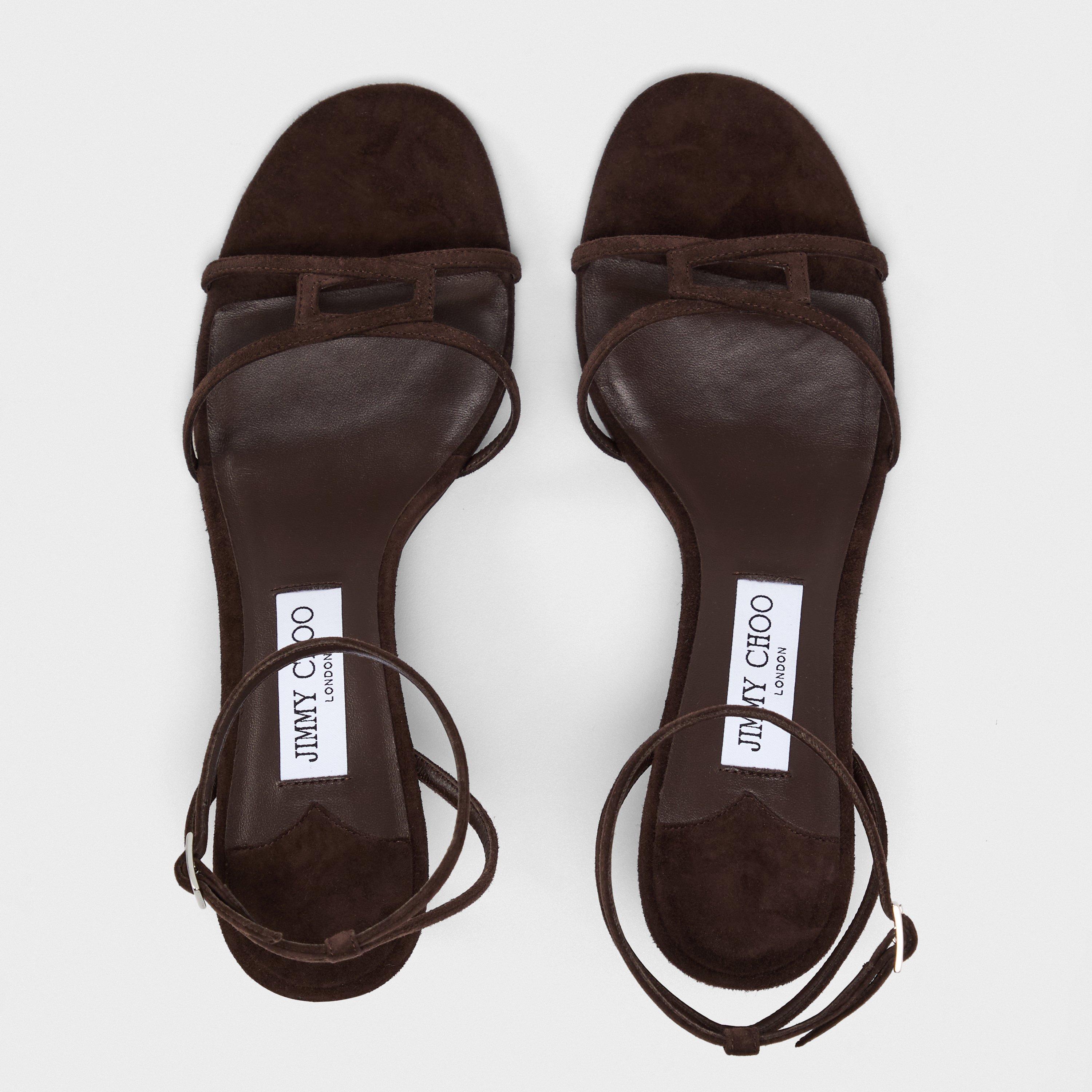 Chocolate - Jimmy Choo - Women's Leo Heeled Sandals - 5