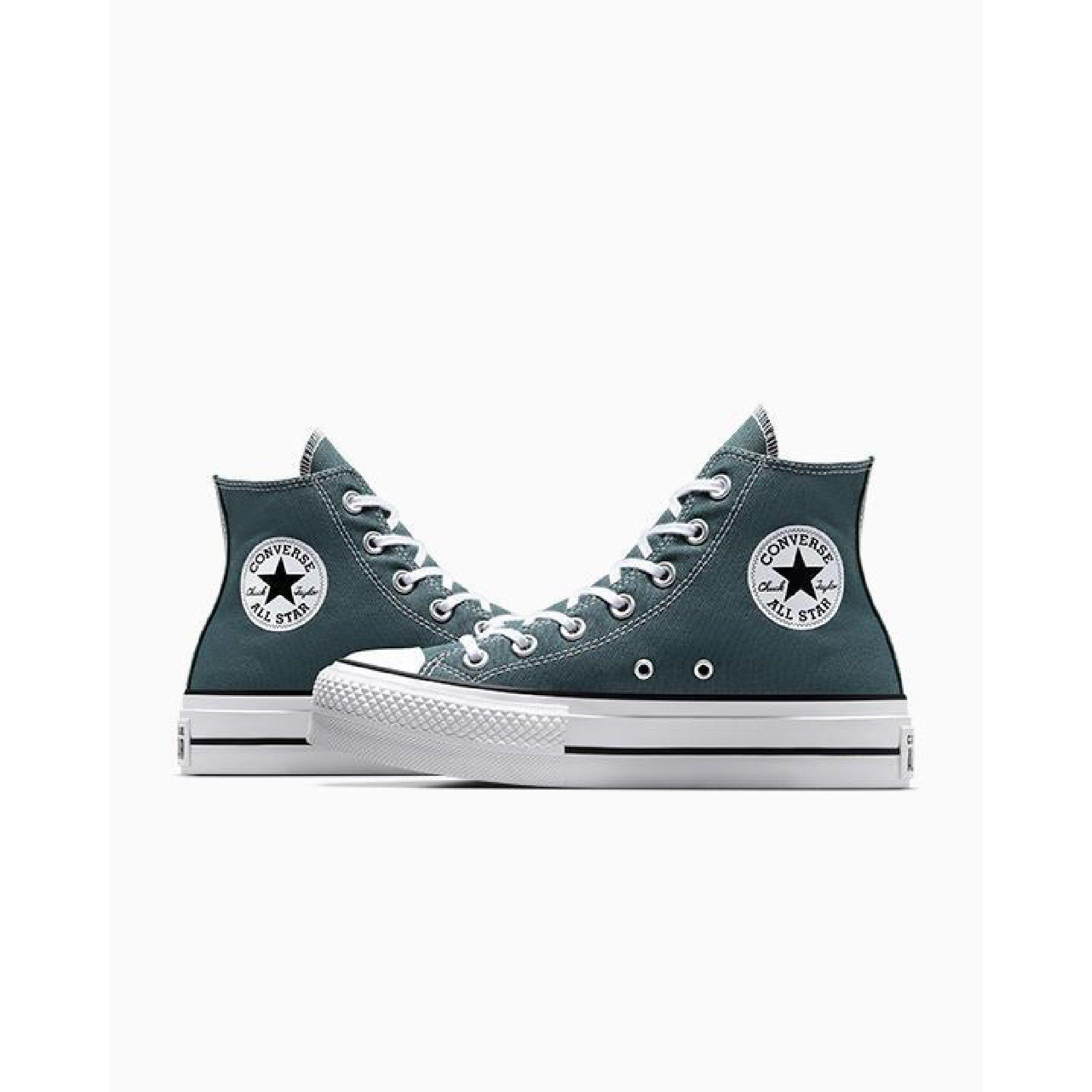 384-True Natu - Converse - Women's Chuck Taylor All Star Lif Platform Trainers - 4