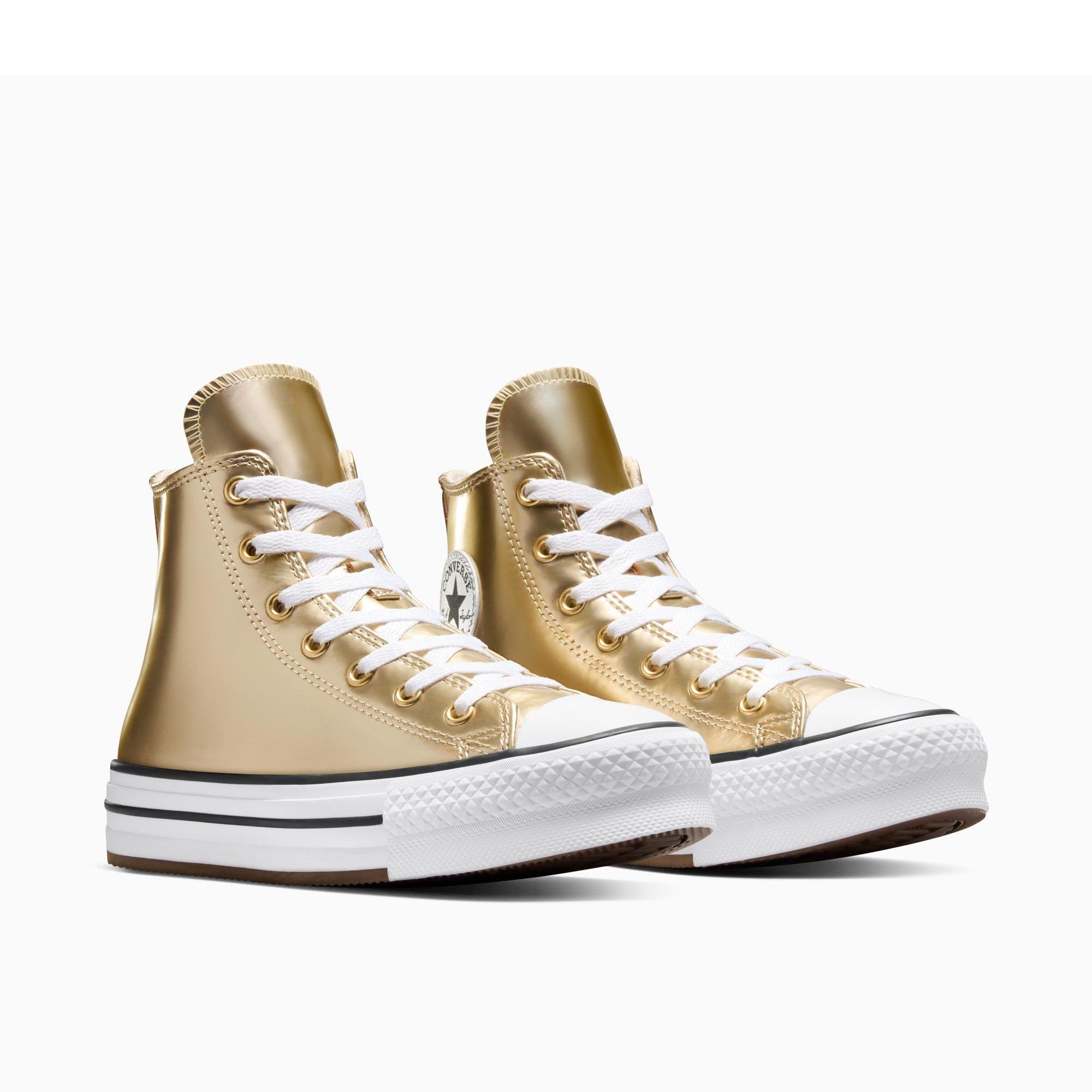 752-Metallic - Converse - Women's Chuck Taylor All Star Eva Platform Trainers - 4