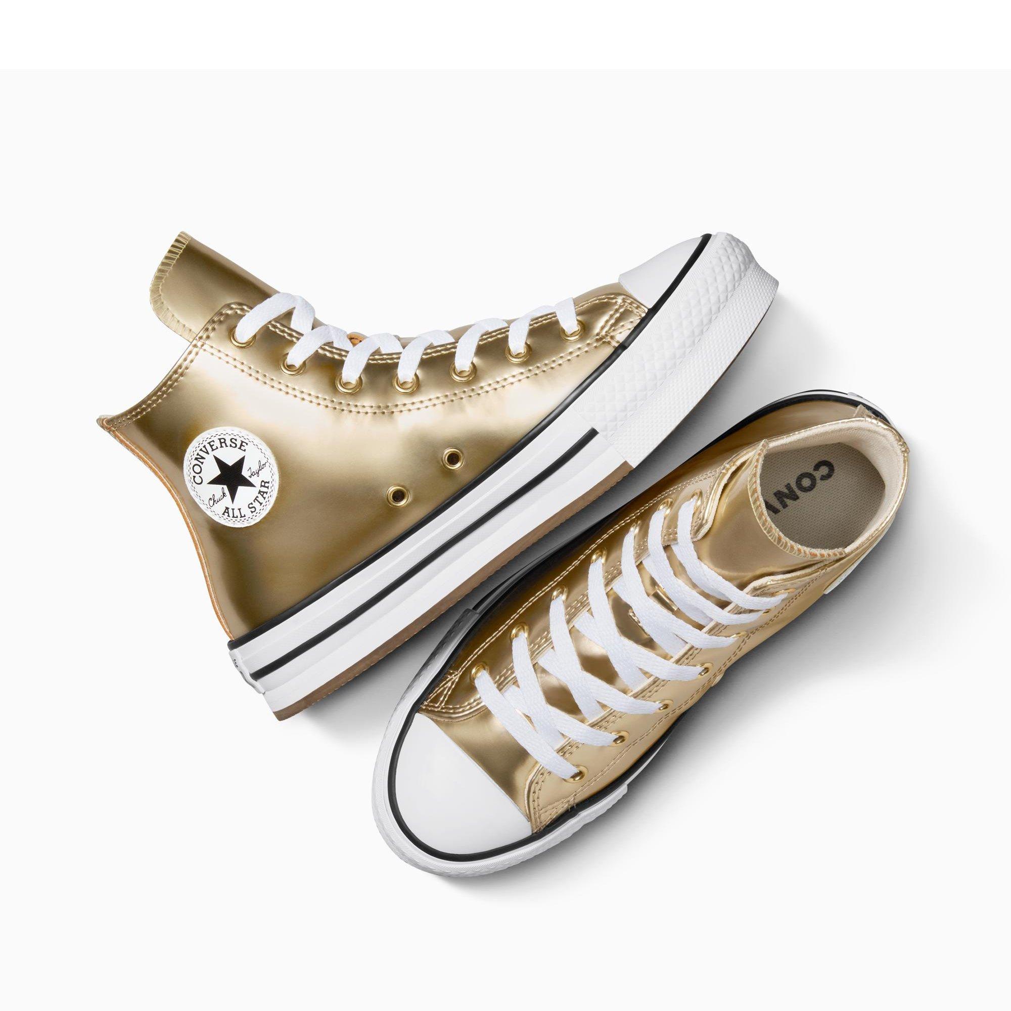 752-Metallic - Converse - Women's Chuck Taylor All Star Eva Platform Trainers - 5