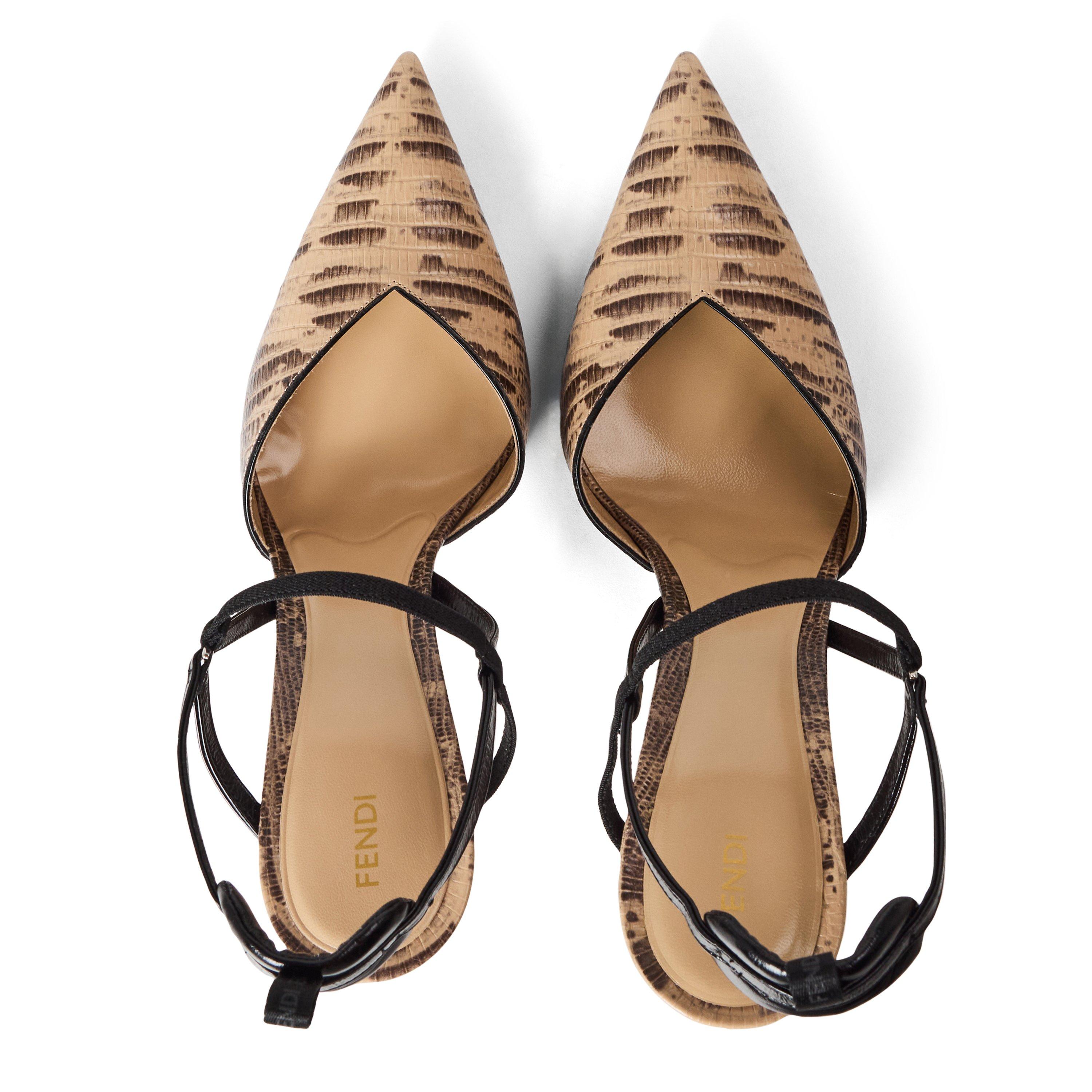 Rose Nude/Nero - Fendi - Fendi Sling Backs Ld64 - 4