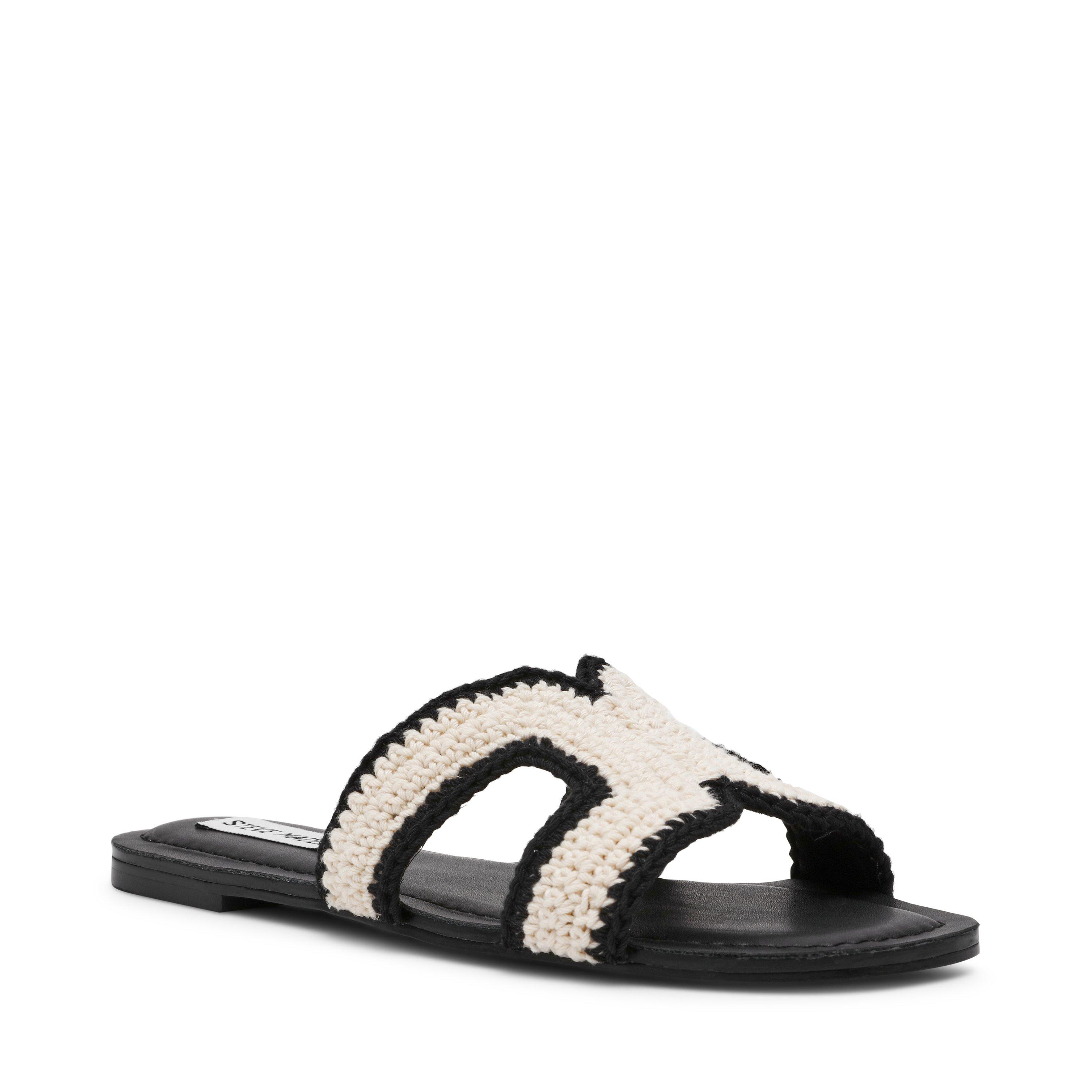 Black/Bone - Steve Madden - Women's Flat Sandals - 3