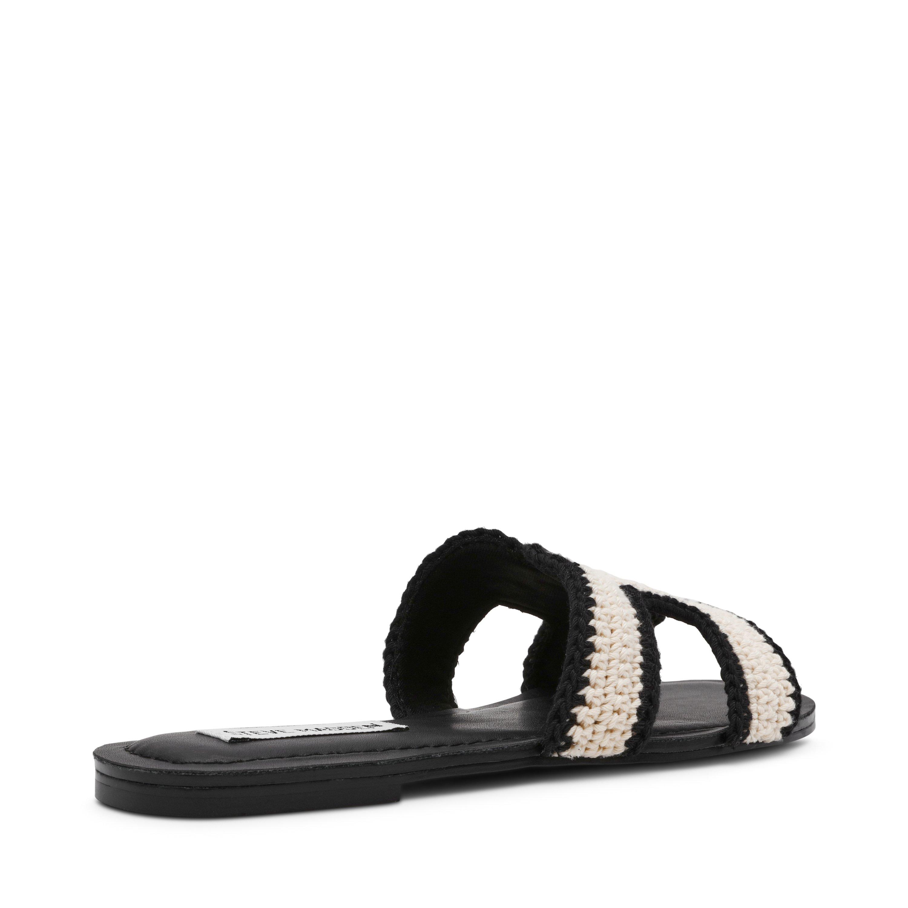 Black/Bone - Steve Madden - Women's Flat Sandals - 4
