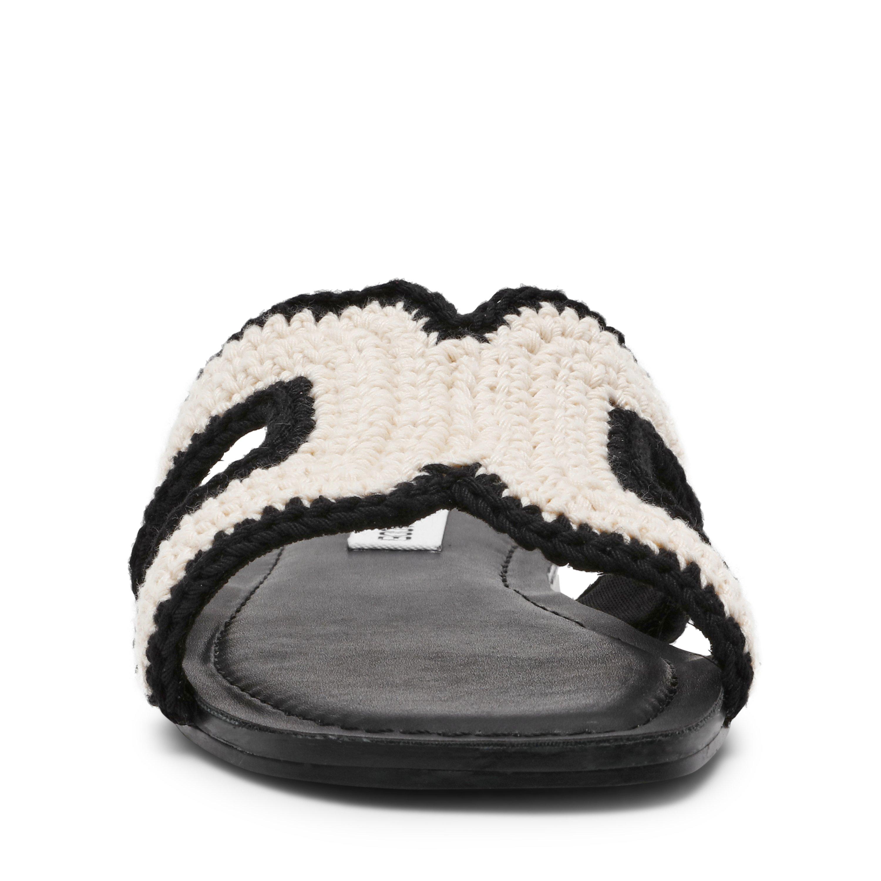 Black/Bone - Steve Madden - Women's Flat Sandals - 5
