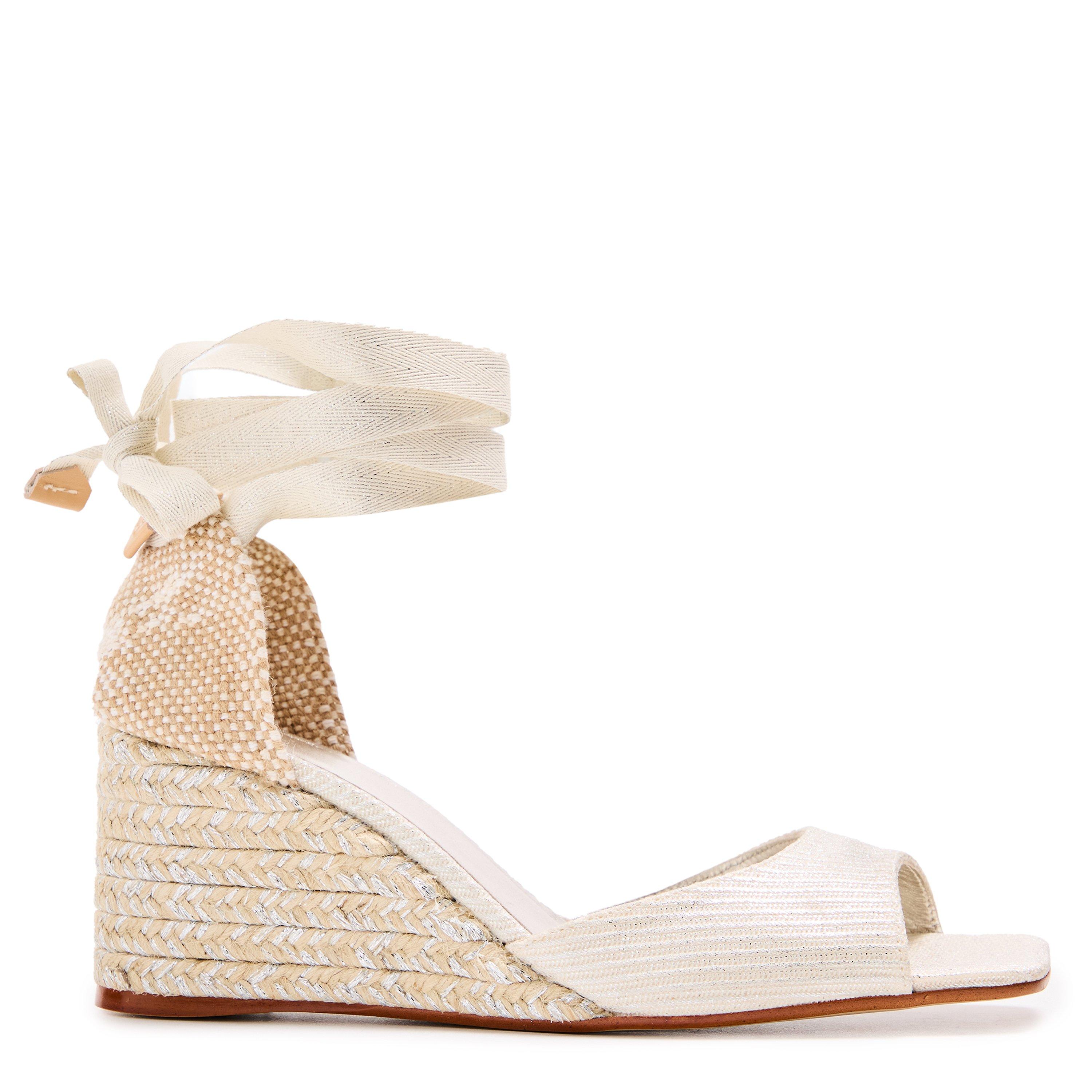Castaner Women's Wedge Sandals - Plata - 4 (37)
