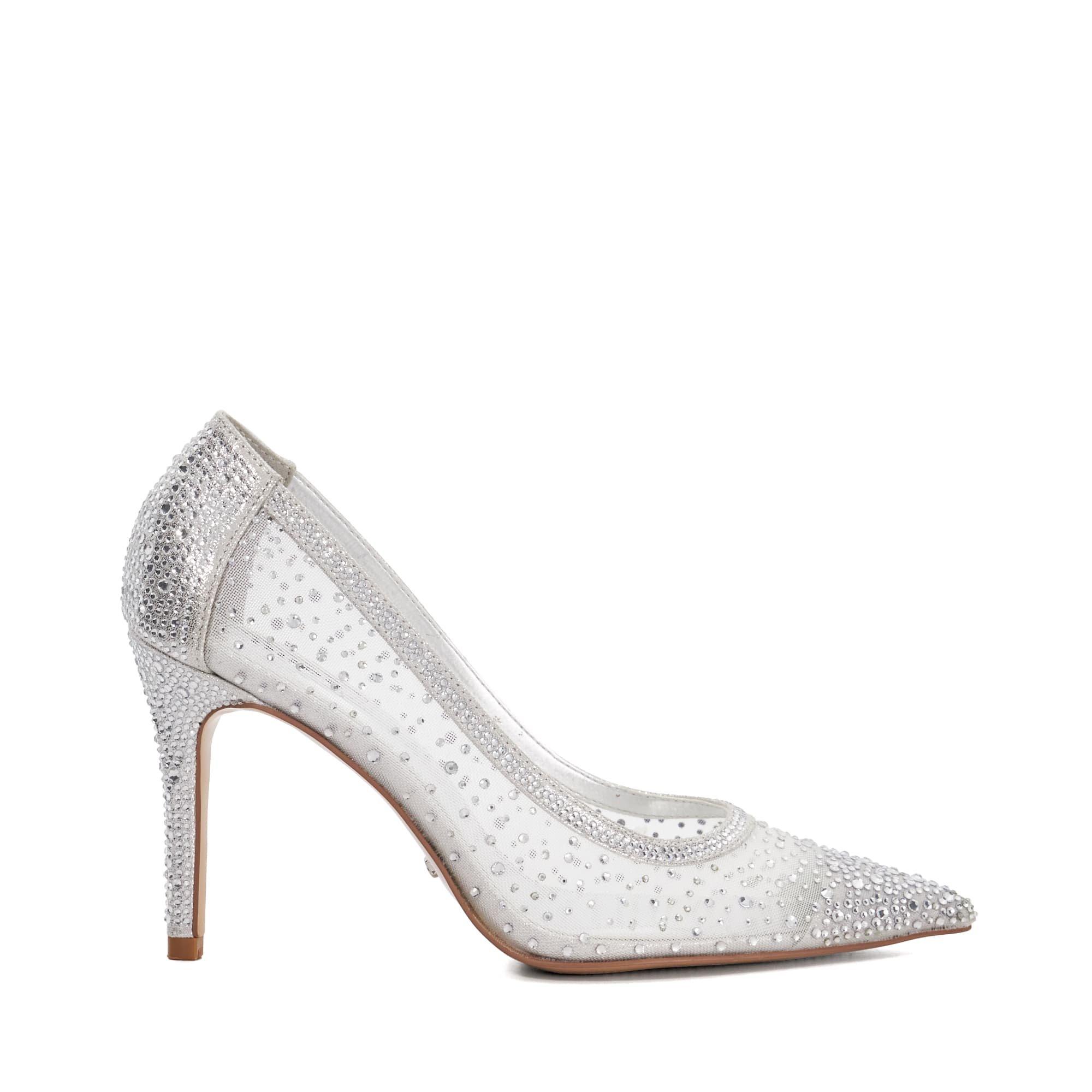 Silver - Dune London - Women's Brightest Medium Heel Stiletto Court Shoes - 1