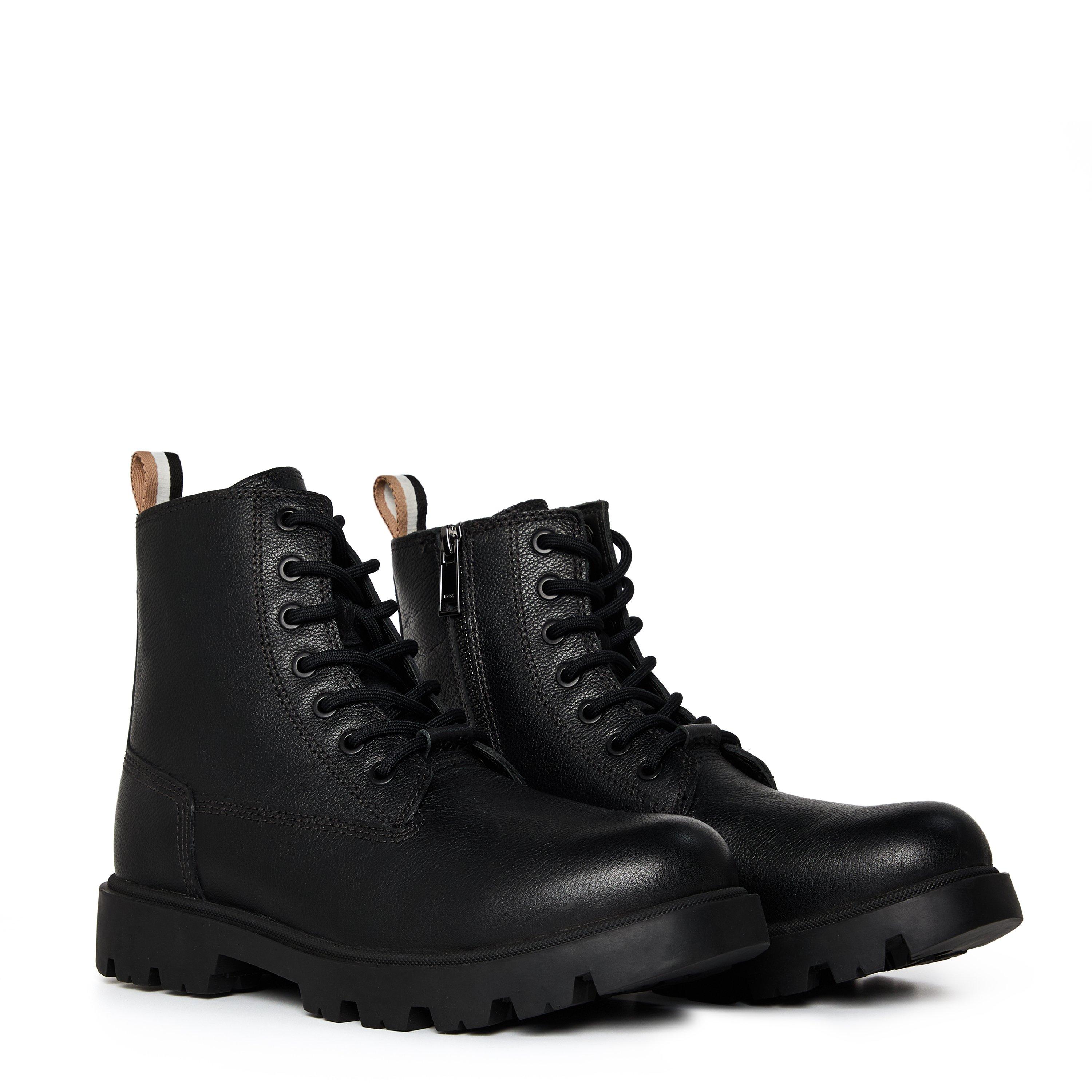 Black - Boss - Men's Adley Biker Boots, Biker Style - 3