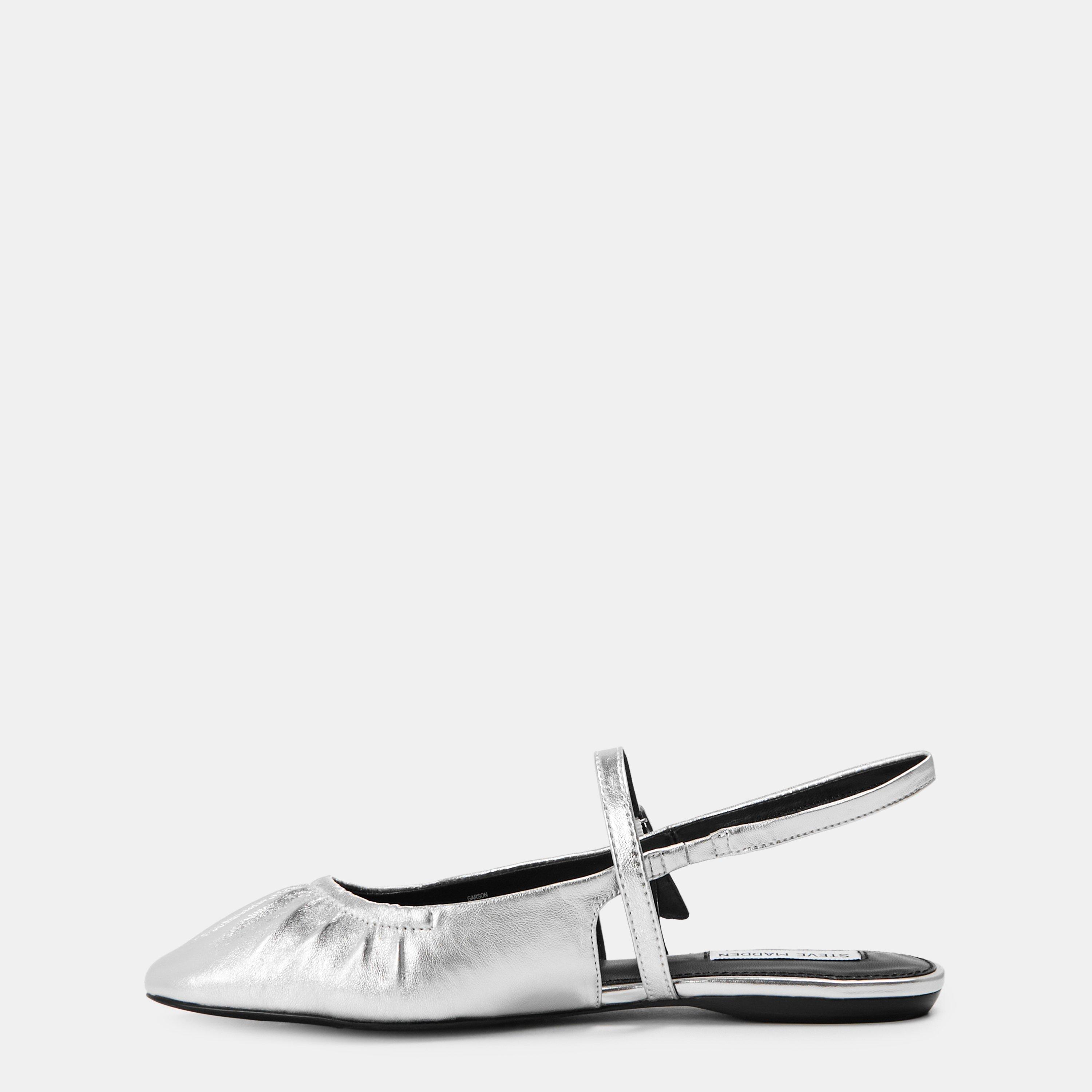 Silver Lthr - Steve Madden - Women's Garson Flat Sandals - 2