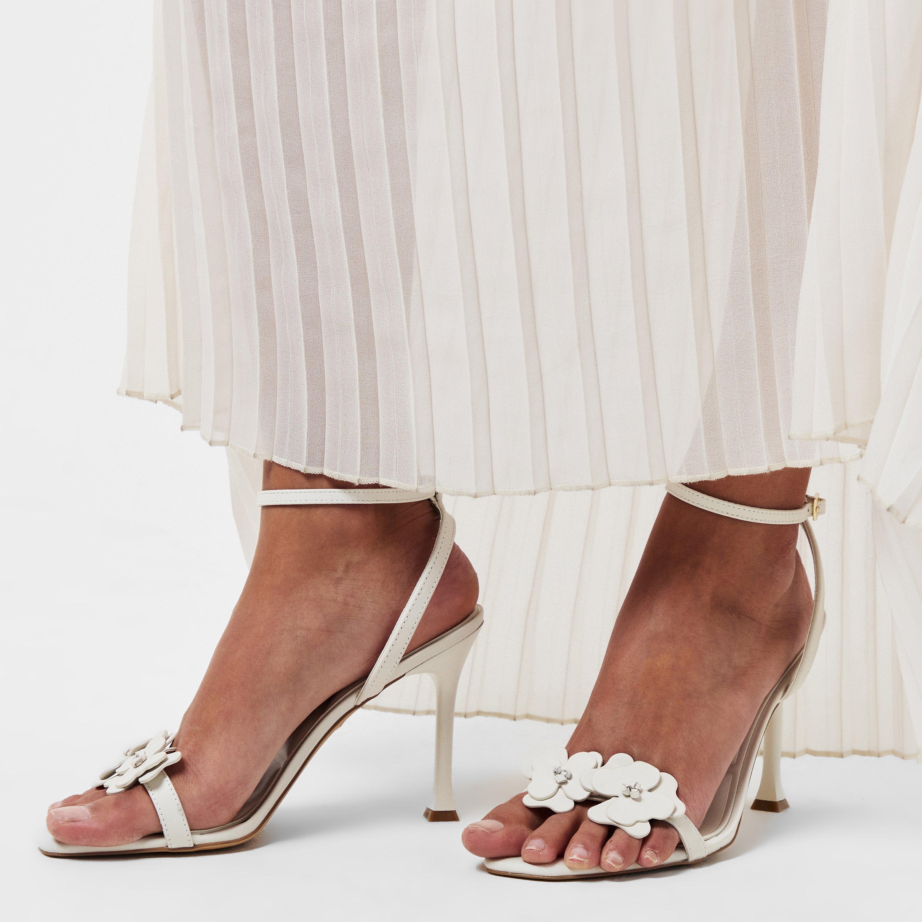 White - Aldo - Women's Daisylily Heeled Sandals - 3