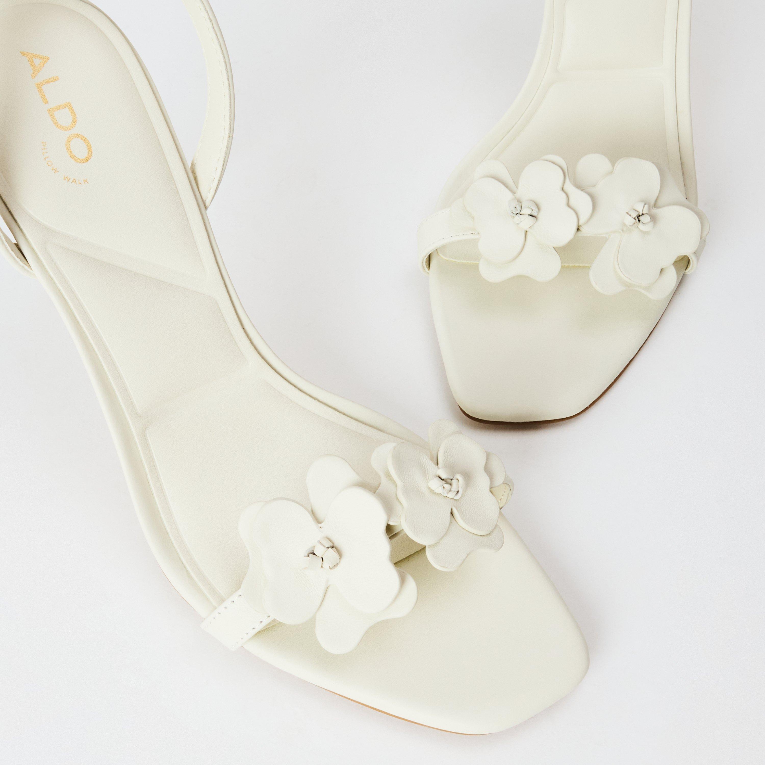 White - Aldo - Women's Daisylily Heeled Sandals - 4