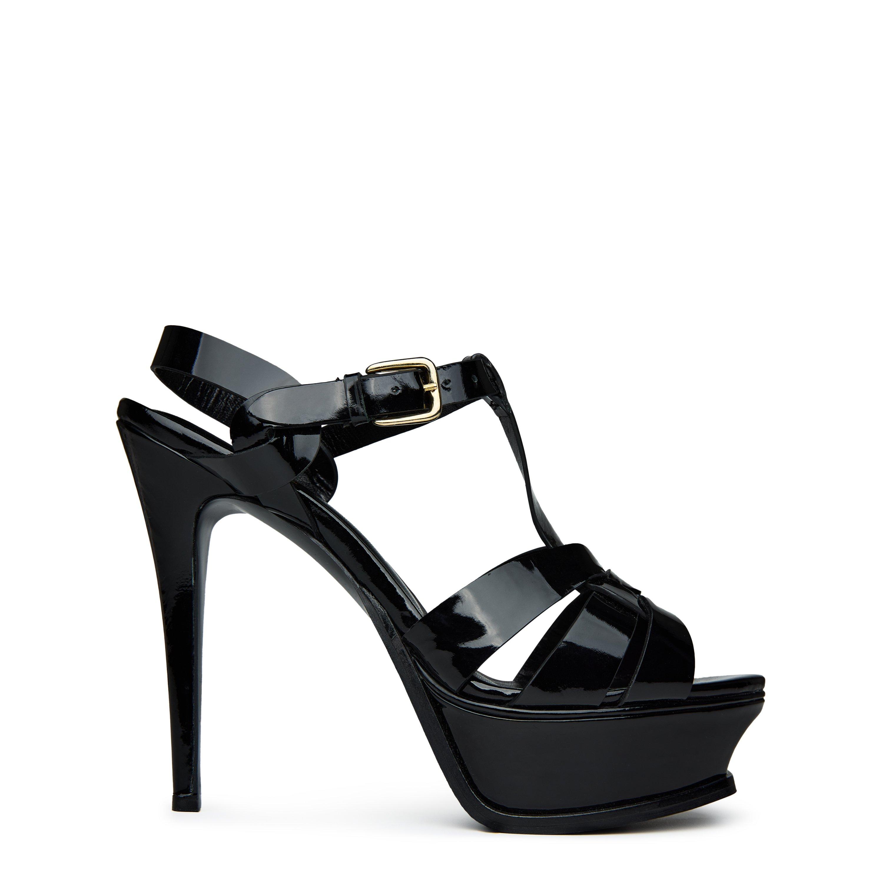 Saint Laurent Tribute Platform Sandals - Black 1000 - Size 7 (40)
